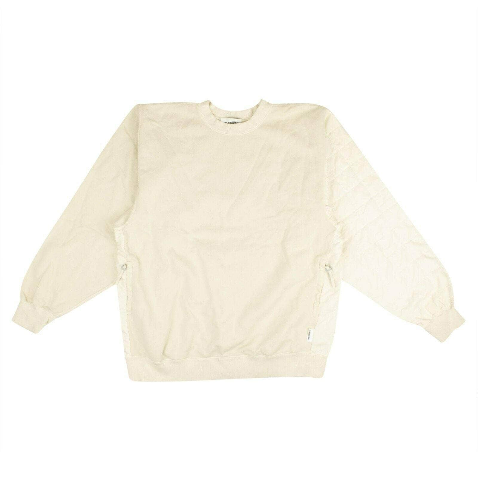 Ambush 95-AMB-1005/2 NWT AMBUSH White Quilted Crewneck Sweatshirt Size 2 $860 95-AMB-1005/2