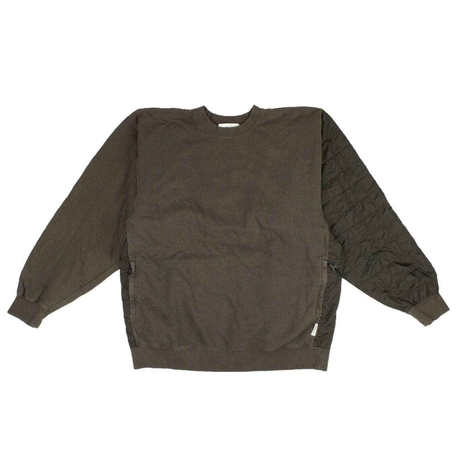 Ambush 95-AMB-1007/2 NEW AMBUSH Brown Mix Quilted Crewneck Sweatshirt Size 2 $860 95-AMB-1007/2