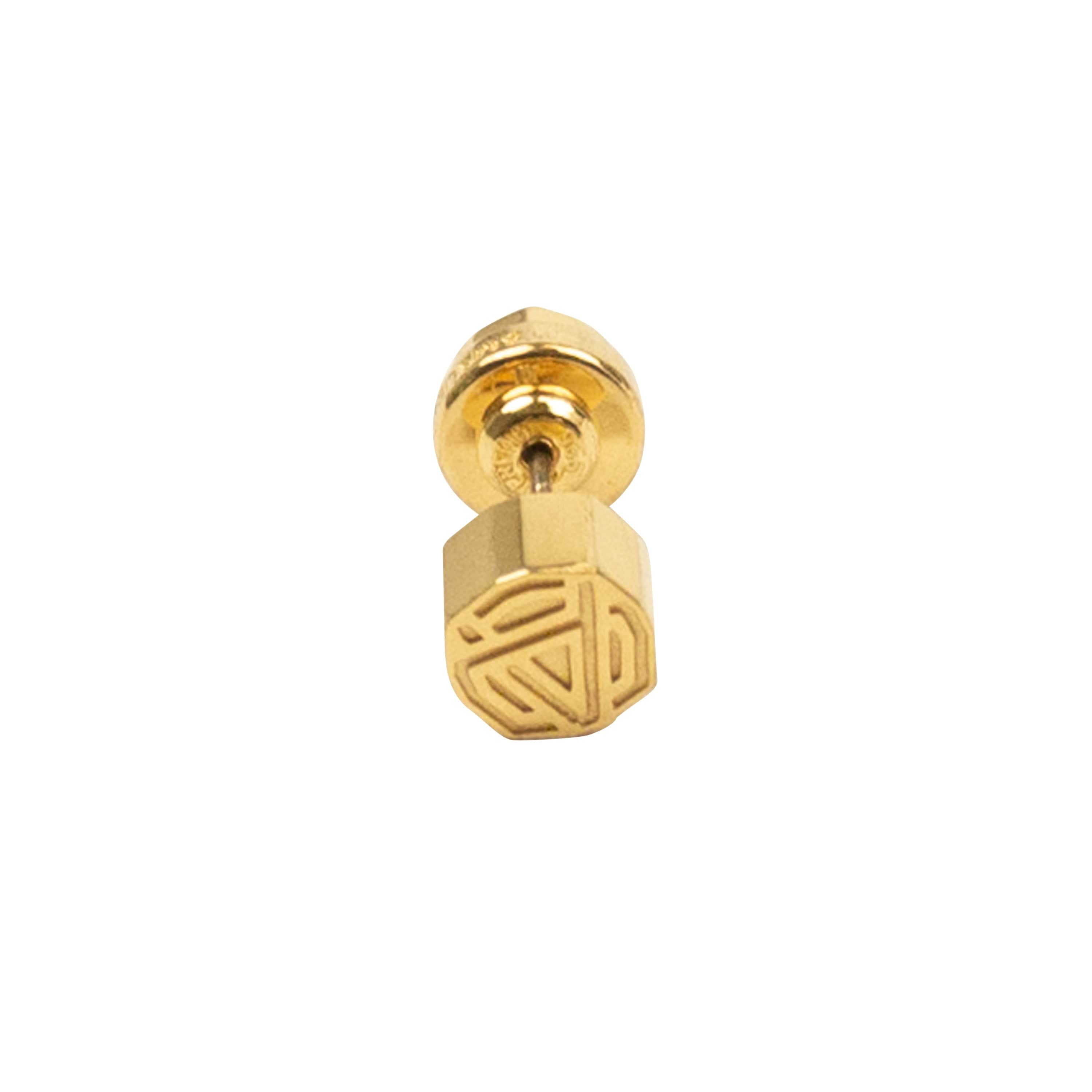 Ambush 95-AMB-3058/OS NIB AMBUSH Gold Emblem Single Stud Earring Size OS $525 95-AMB-3058/OS