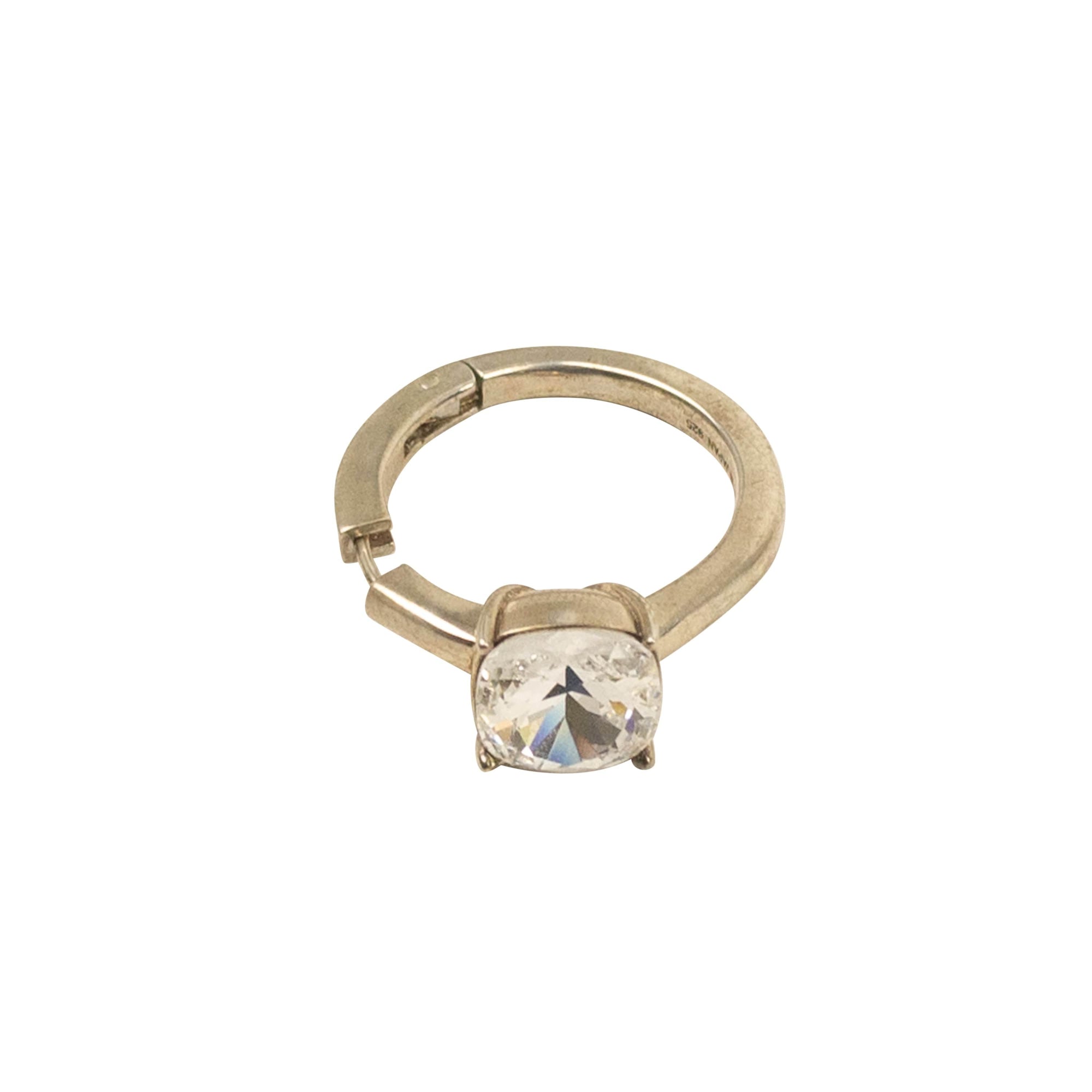 Ambush ambush, channelenable-all, chicmi, couponcollection, gender-mens, gender-womens, main-accessories, mens-shoes, shop375, size-os, under-250, unisex-jewelry OS Silver Solitaire Hoop Earring 95-AMB-3052/OS 95-AMB-3052/OS