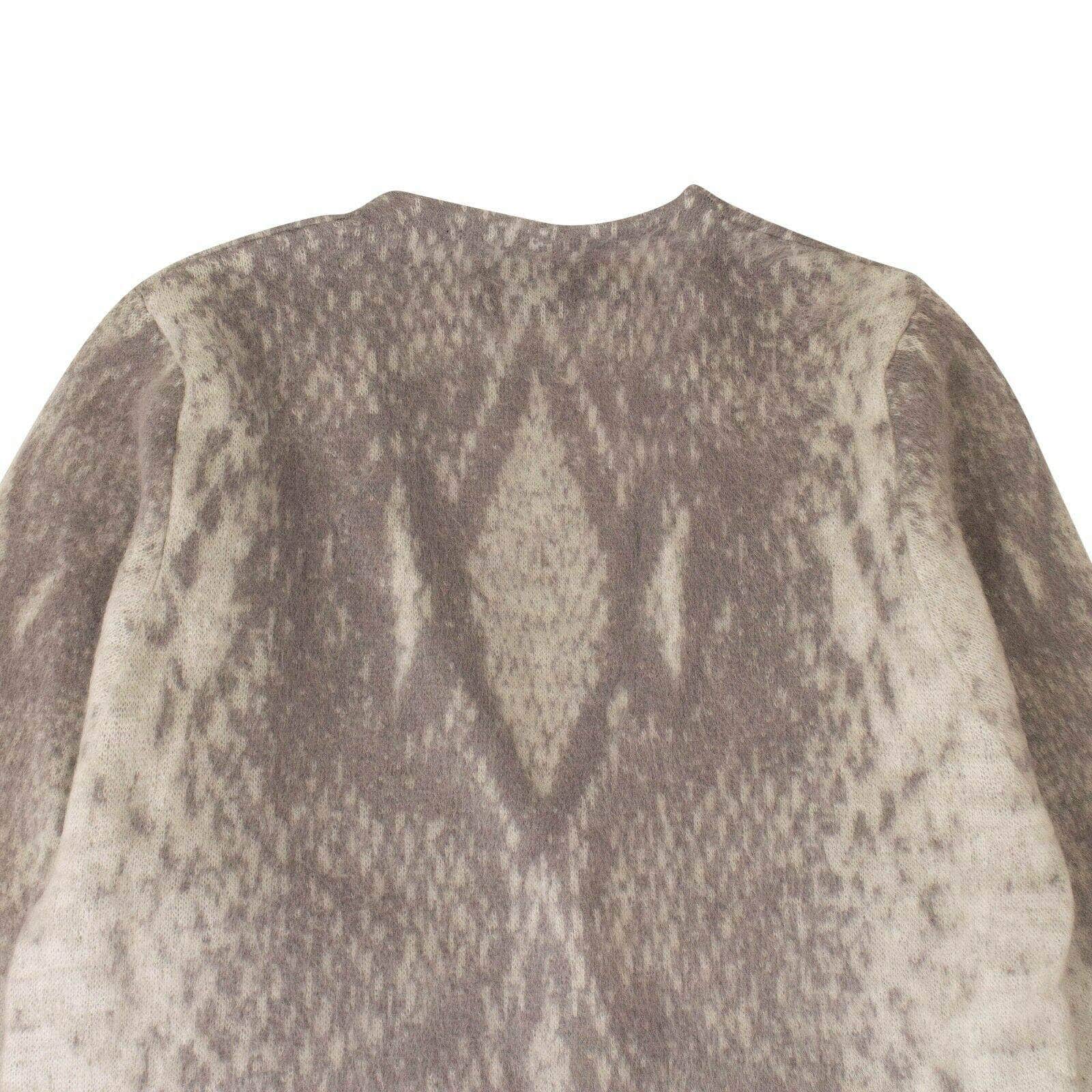 Amiri 250-500, amiri, AMR, AWC1, channelenable-all, chicmi, couponcollection, gender-womens, main-clothing, size-s, size-xs, SPO, womens-cardigans Women's Gray Snakeskin Print Oversized Cardigan Sweater