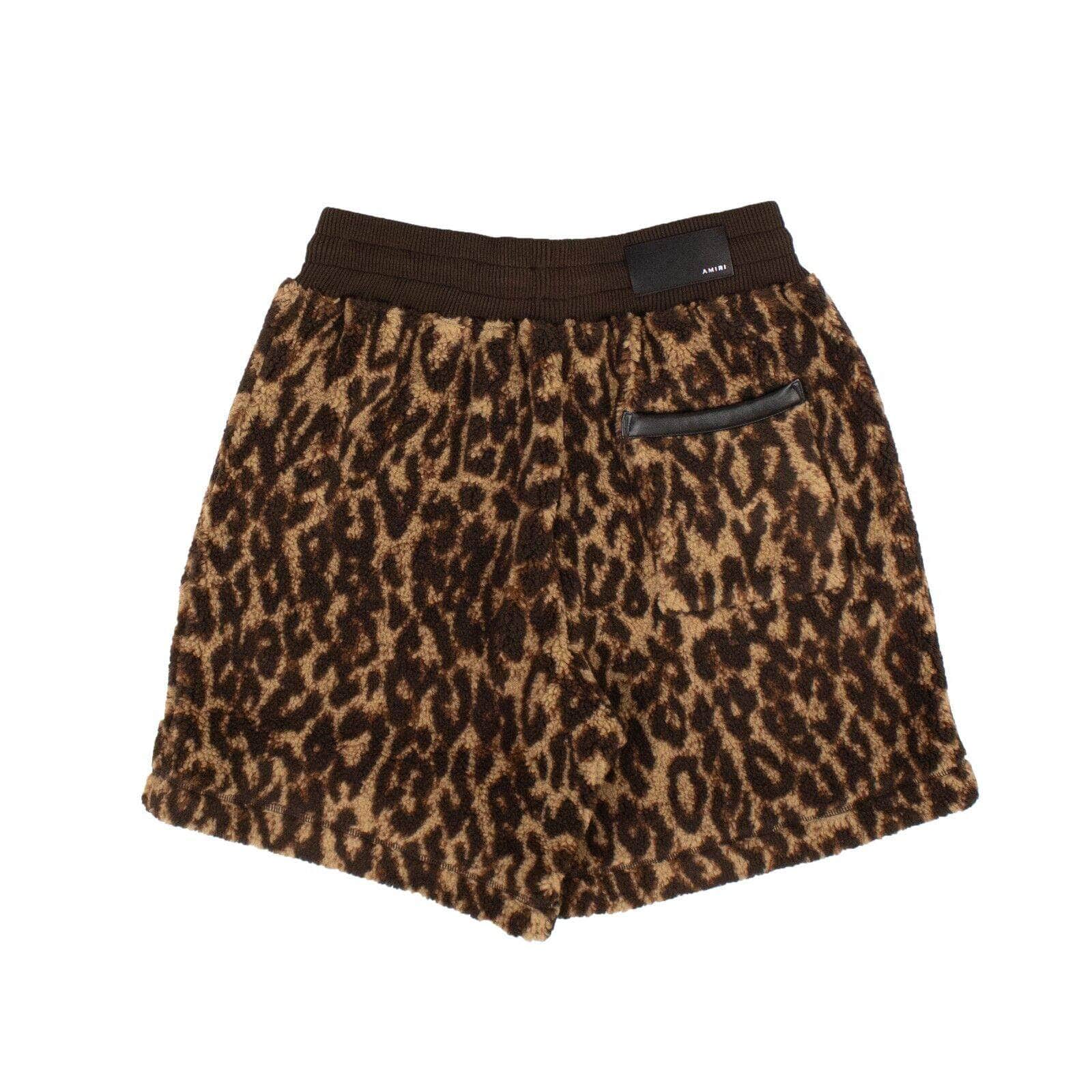 Amiri 500-750, amiri, channelenable-all, chicmi, couponcollection, gender-mens, main-clothing, mens-shoes, size-l, size-m, size-s, size-xl, size-xs, size-xxl Brown Printed Leopard Fleece Shorts