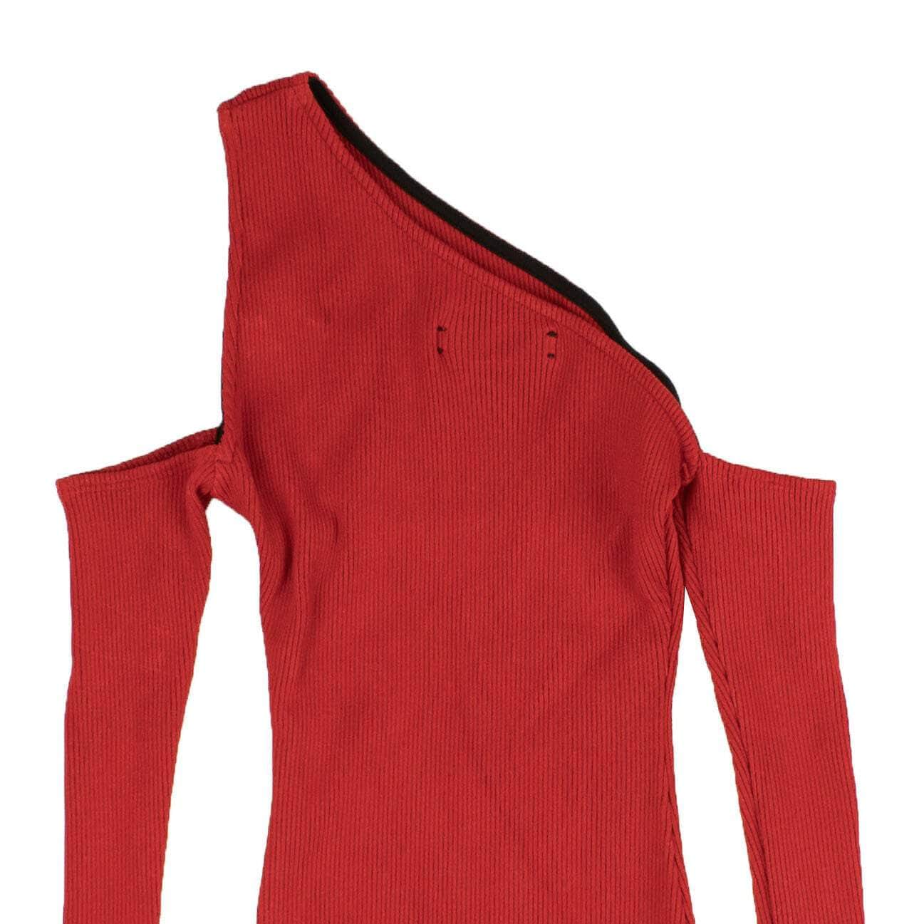 Amiri 500-750, amiri, channelenable-all, chicmi, couponcollection, gender-womens, main-clothing, size-0-us, womens-cocktail-dresses 0 US Red Knit Off Shoulder Mini Dress 73A-AMR-0001/0 73A-AMR-0001/0