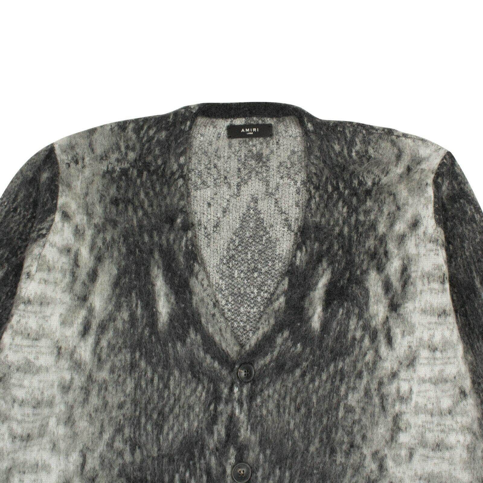 Amiri 500-750, amiri, channelenable-all, chicmi, couponcollection, gender-womens, main-clothing, size-l, size-m, size-s, womens-cardigans Dark Gray Oversized Snakeskin Print Cardigan Sweater