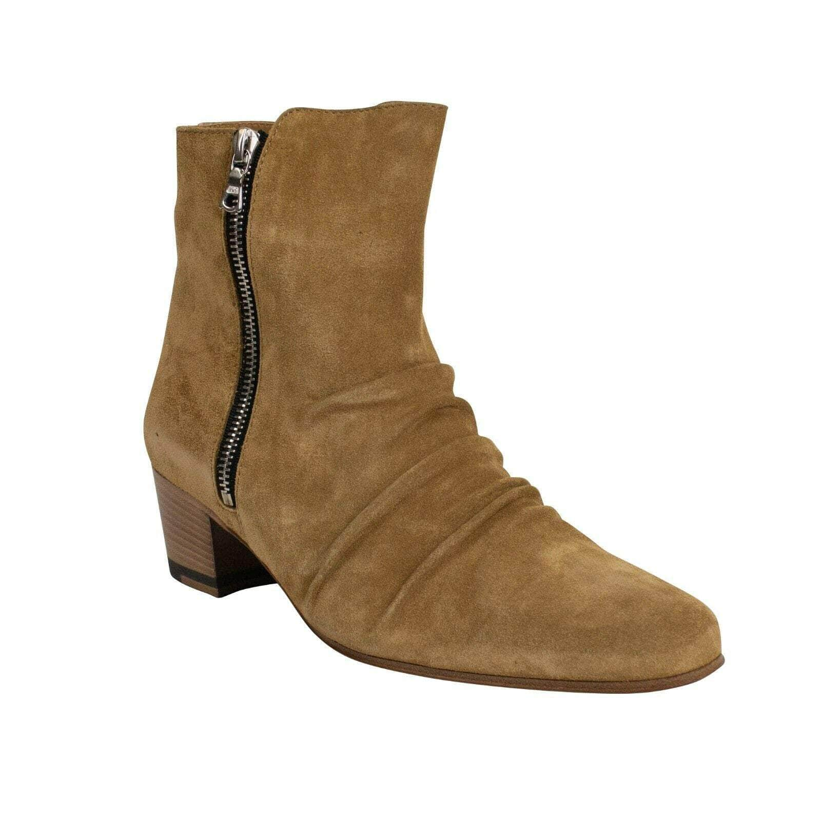 Amiri 73A-2067/37 NIB AMIRI Tan Suede Stack Ankle Boots Shoe Size 7/37 $990 73A-2067/37