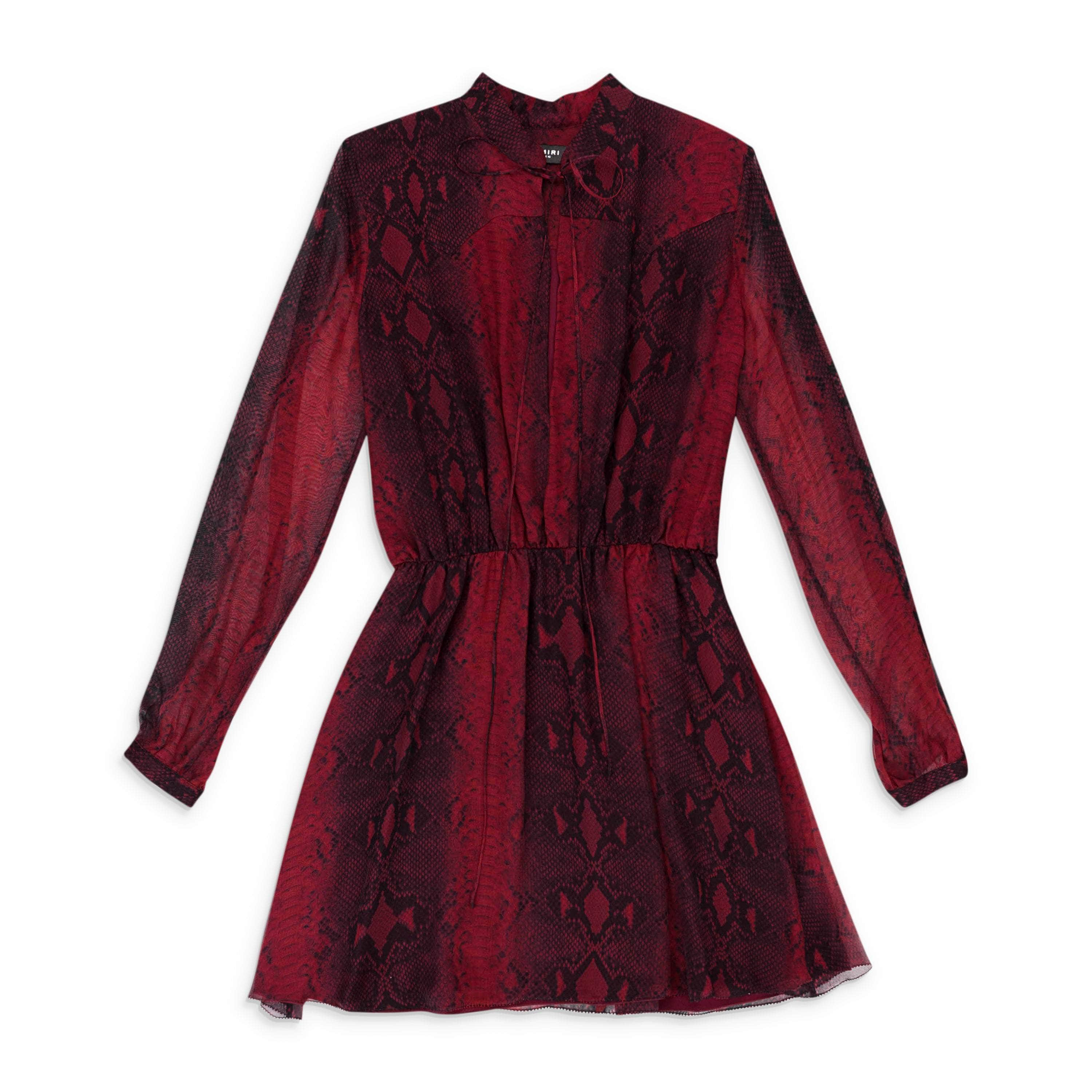 Amiri 93-AMR-0051/40 NWT AMIRI Red Snakeskin Silk Dress Size 40 $1590 93-AMR-0051/40