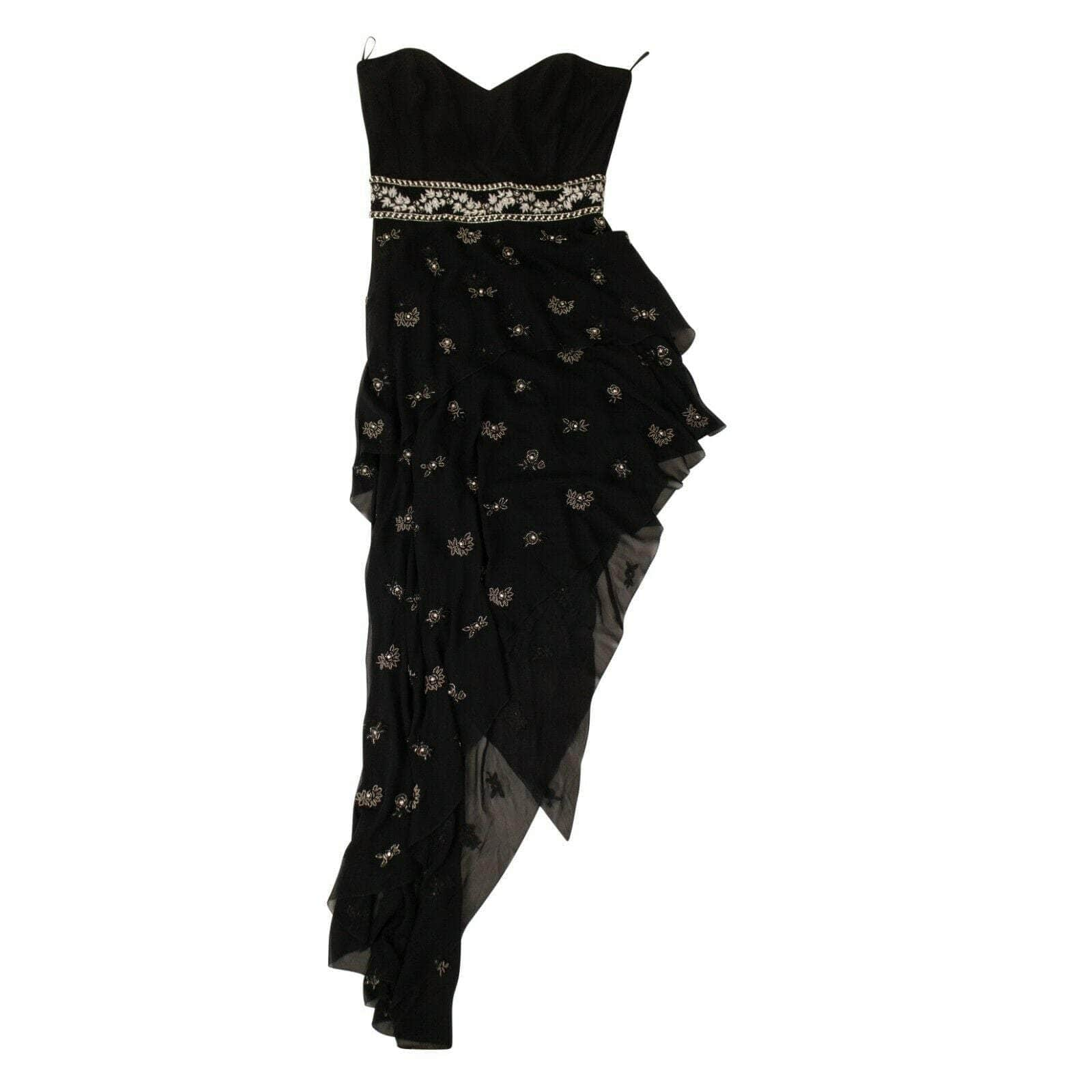 Amiri 93-AMR-0052/42 NWT AMIRI Black Embellished Strapless Dress Size 42 $2990 93-AMR-0052/42