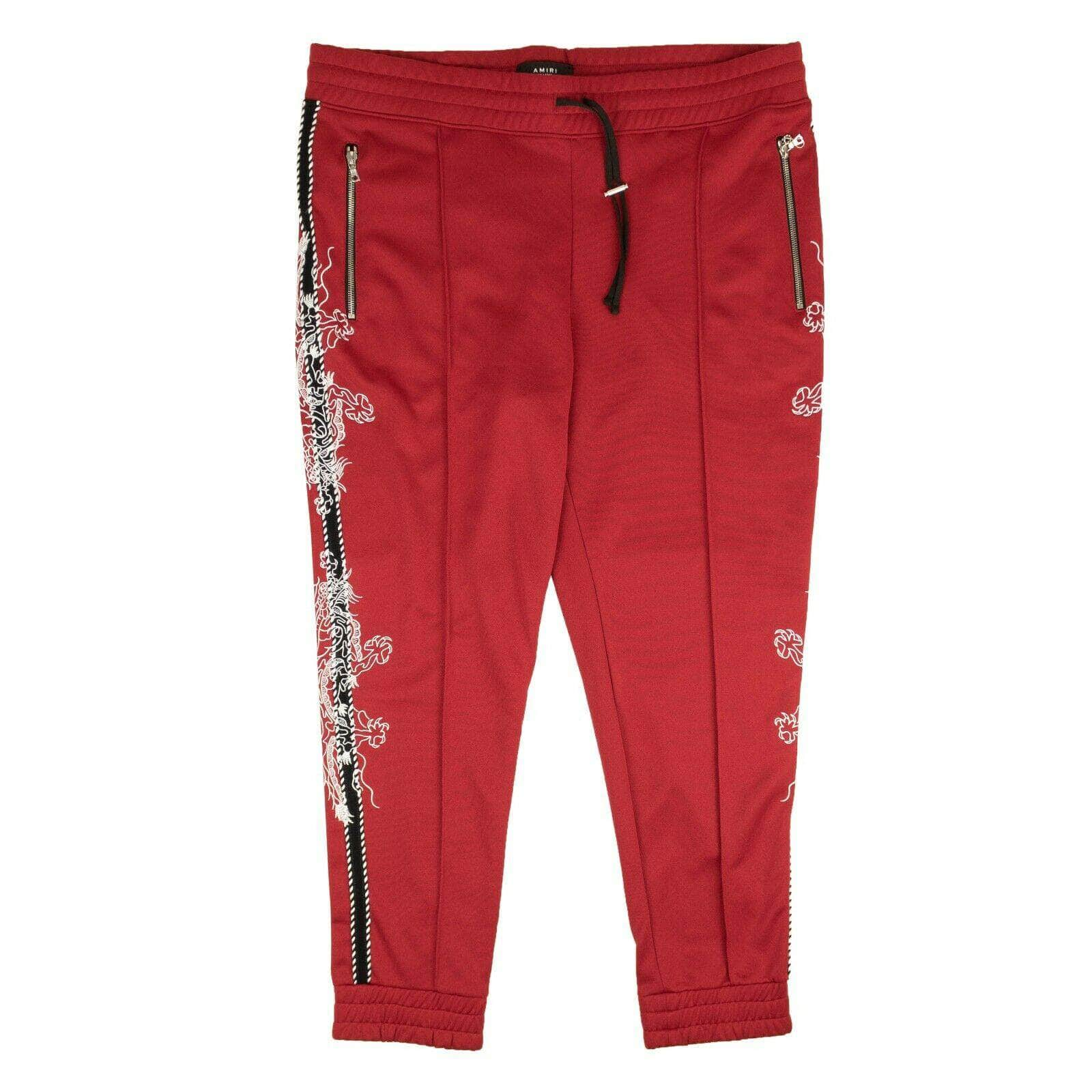 Amiri 93-AMR-1010/M NWT AMIRI Scarlet Dragon Souvenir Track Pants Size M $850 93-AMR-1010/M