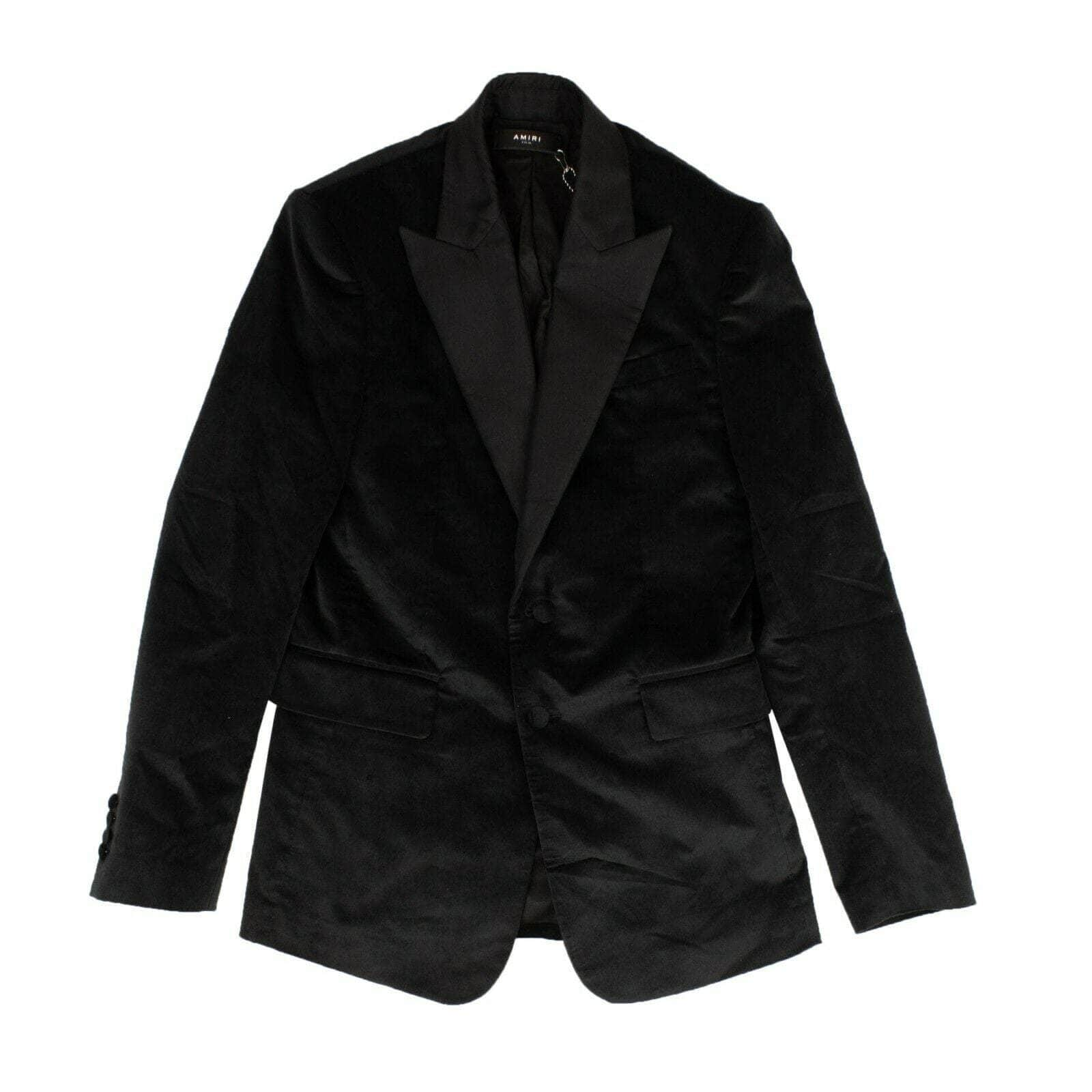 Amiri 95-AMR-0004/50 NWT AMIRI Black Amiri Single Breasted Velvet Blazer Size 50 $1490 95-AMR-0004/50