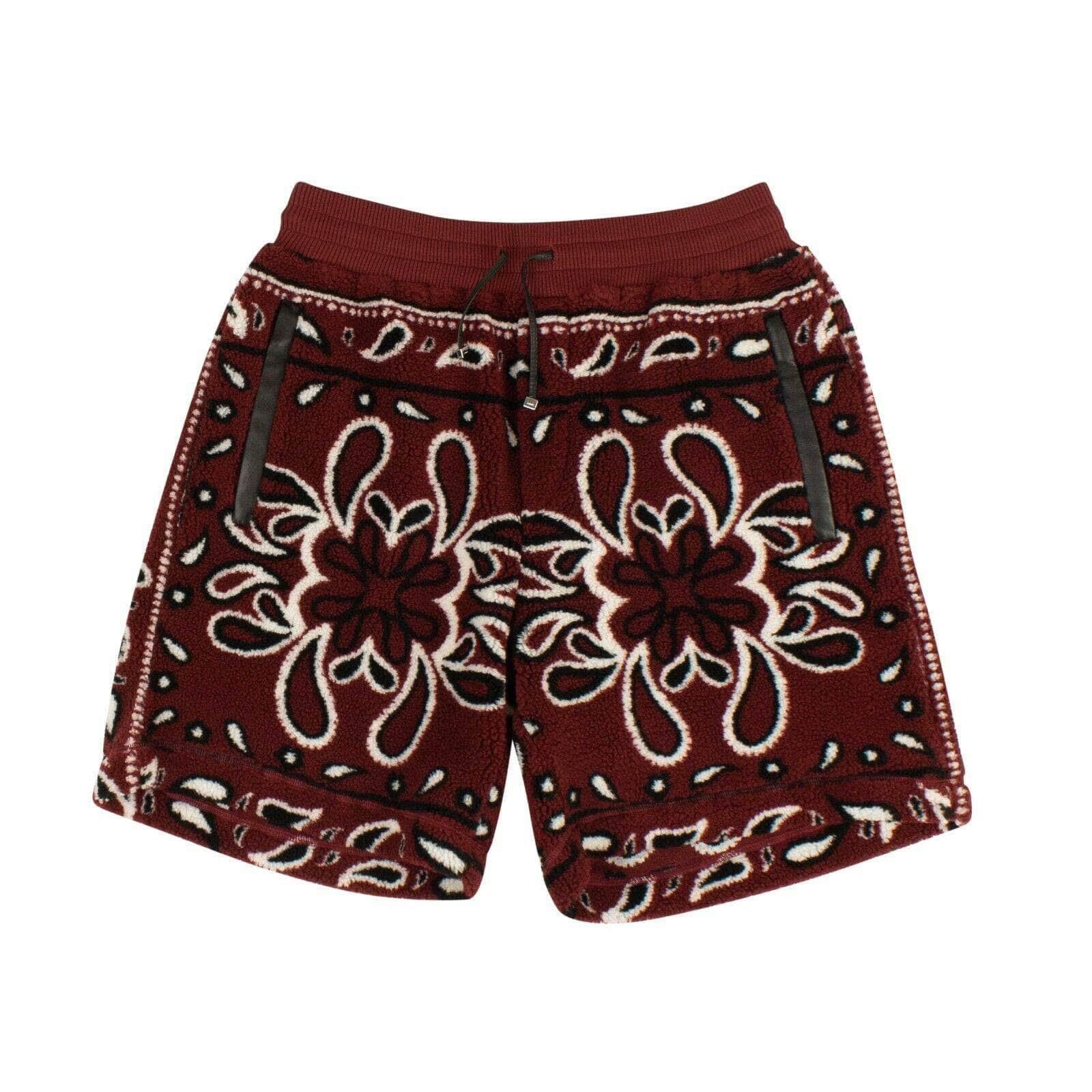 Amiri 95-AMR-1051/XS NWT AMIRI Red Paisley Fleece Shorts Size XS $790 95-AMR-1051/XS