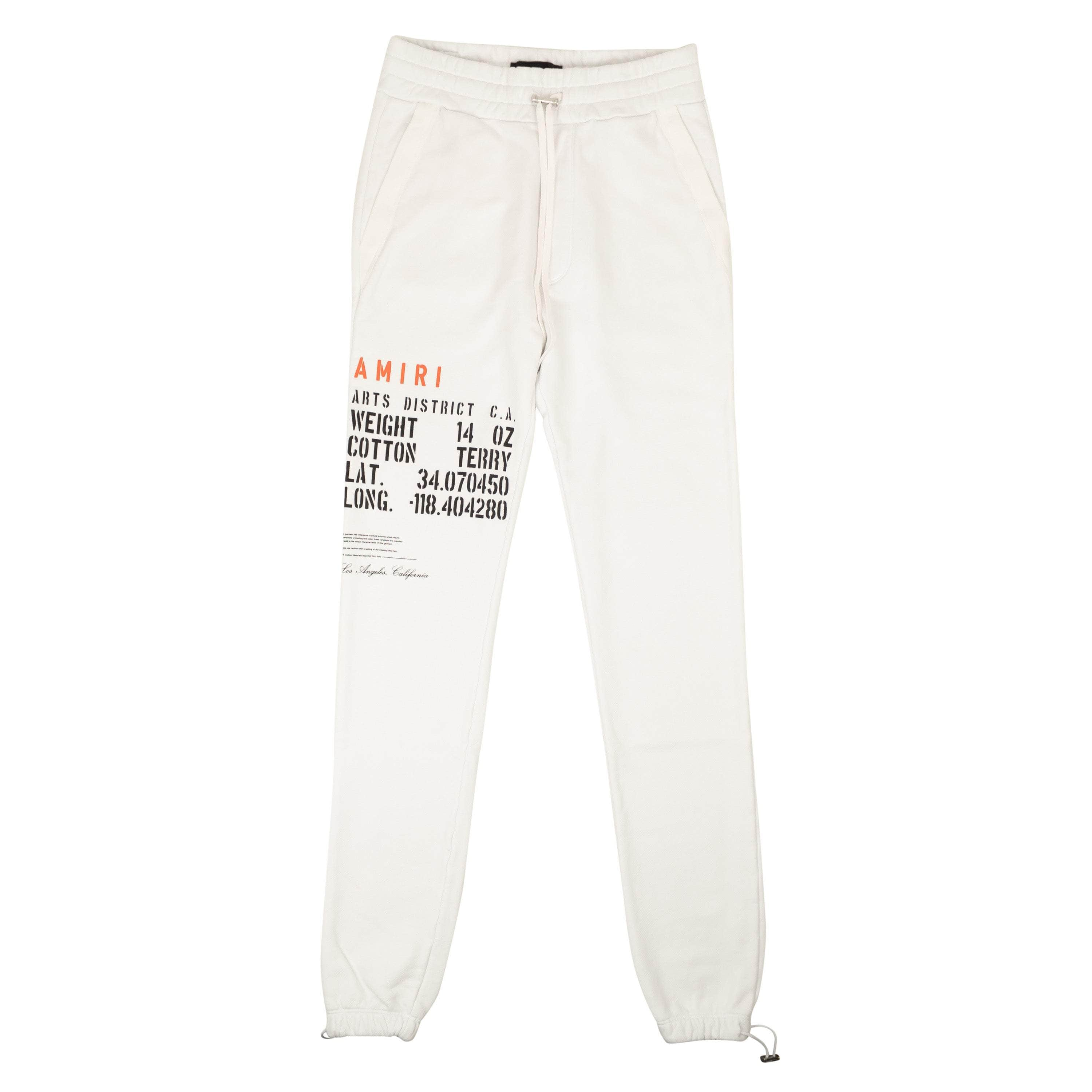 Amiri 95-AMR-1514/XXXL NWT AMIRI White Military Stencil Jogger Sweatpants Size XXXL $850 95-AMR-1514/XXXL