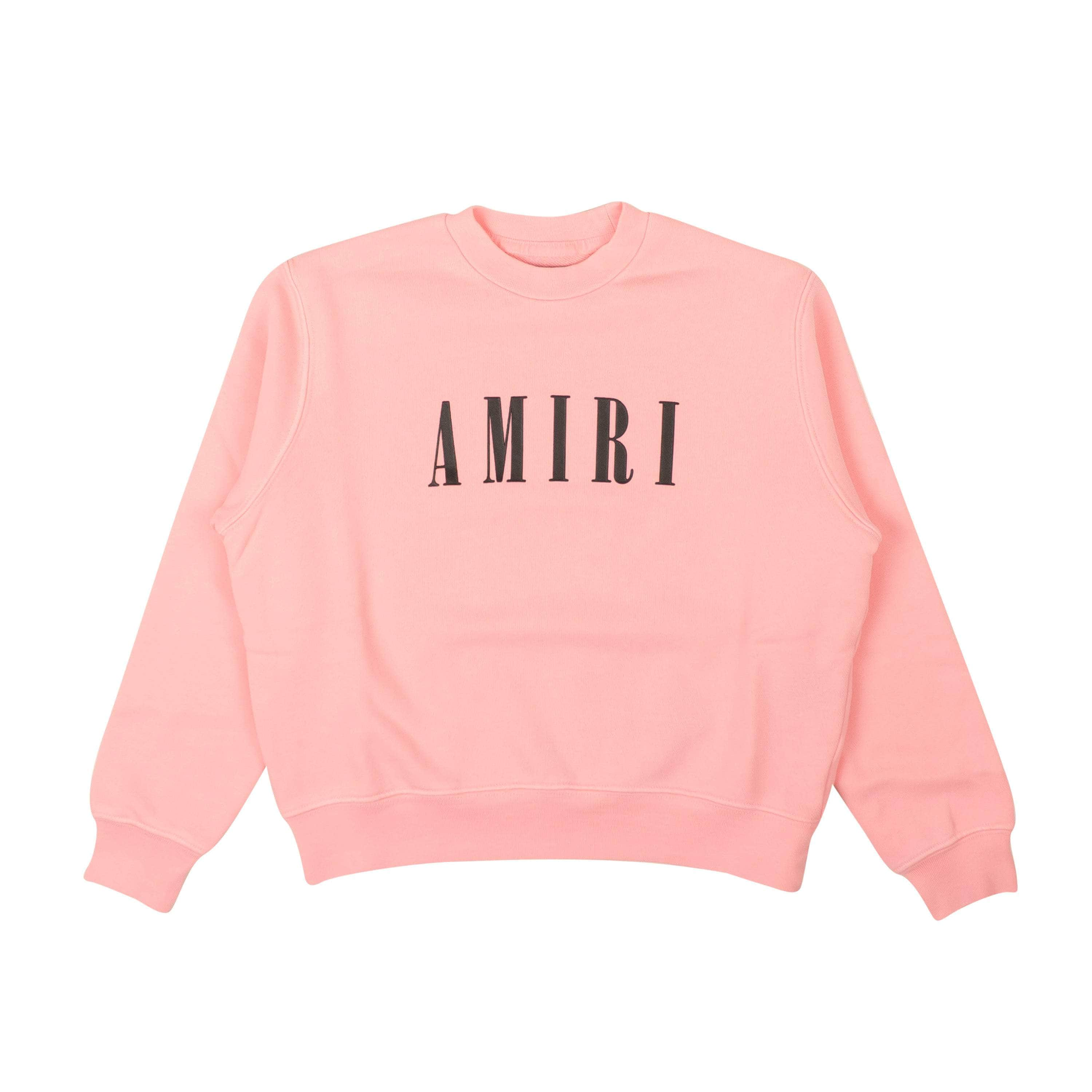 Amiri 95-AMR-1515/10 NWT AMIRI Baby Pink Logo Crewneck Sweatshirt Size 10 $350 95-AMR-1515/10