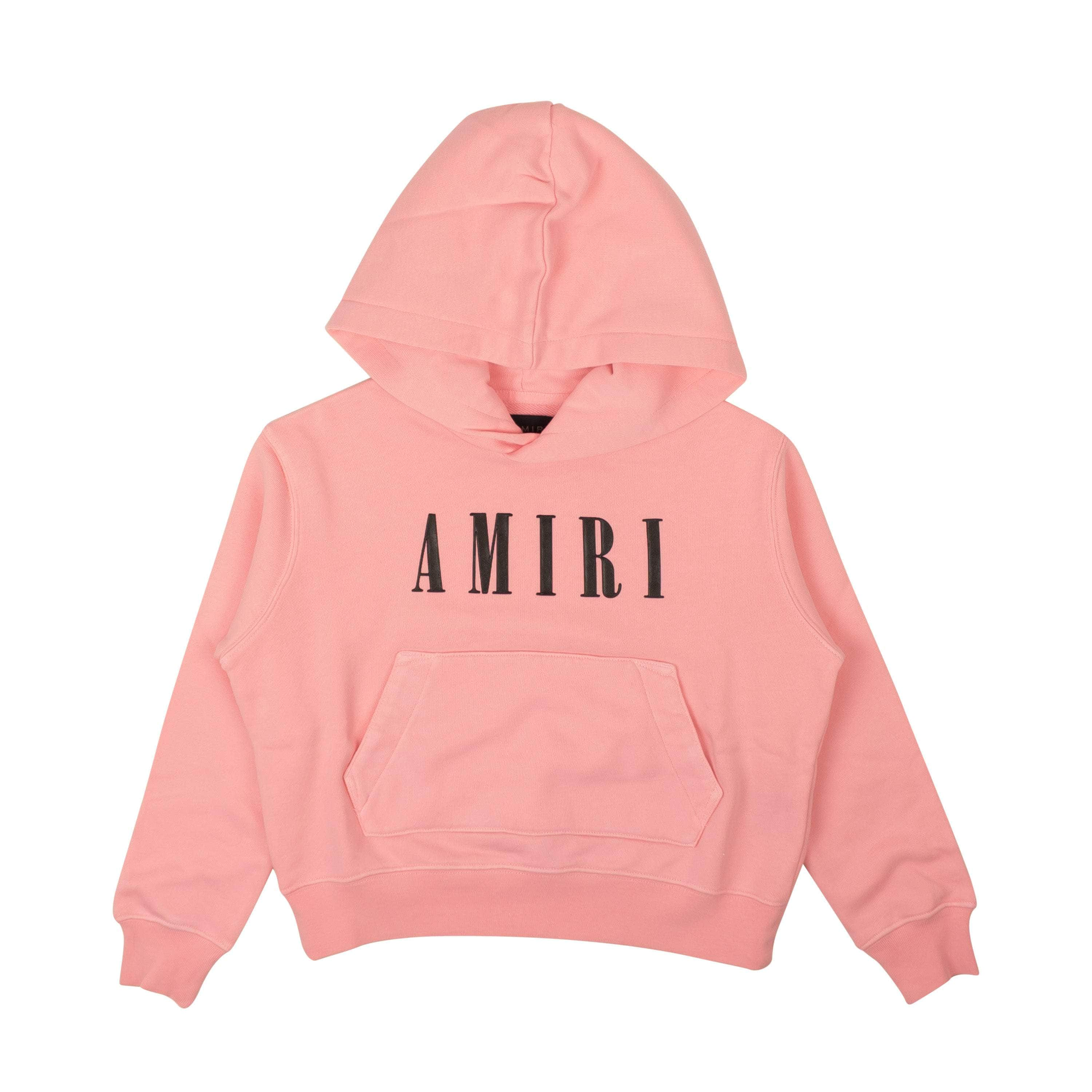 Amiri 95-AMR-1517/10 NWT AMIRI Baby Pink Logo Hoodie Sweatshirt Size 10 $390 95-AMR-1517/10