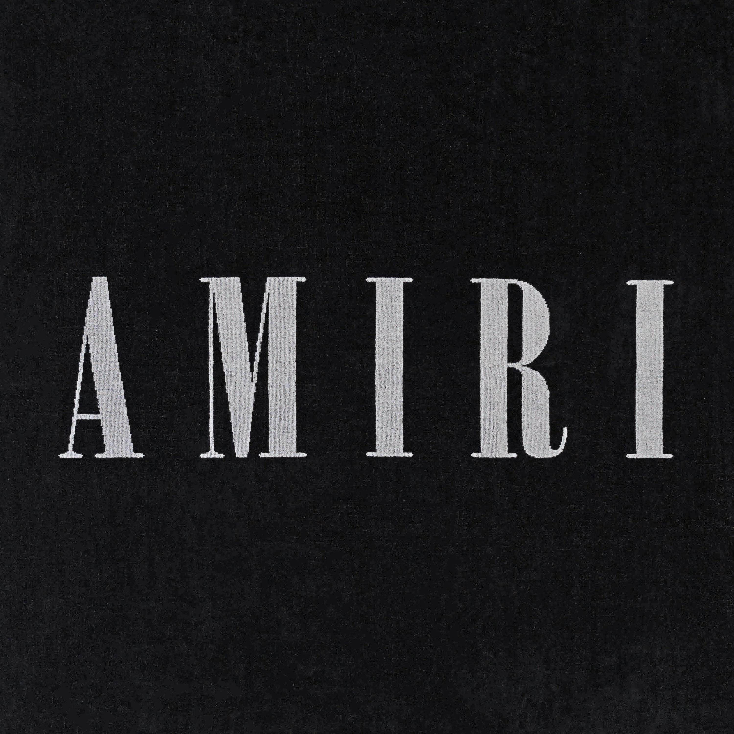 Amiri 95-AMR-3042/OS NWT AMIRI Black Core Logo Towel Size OS $370 95-AMR-3042/OS