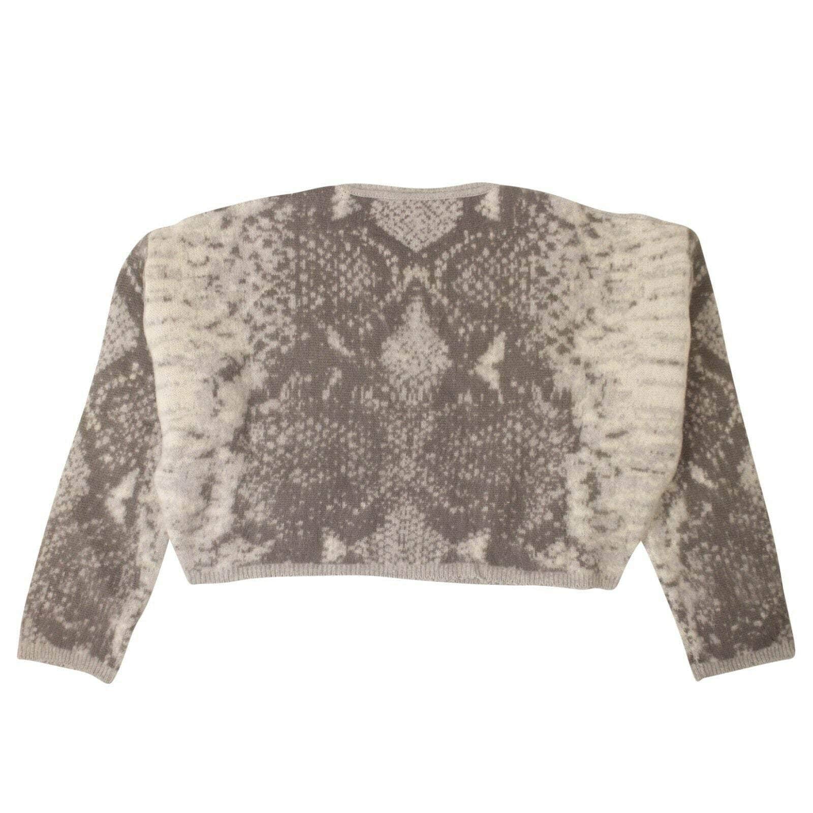 Amiri amiri, AMR, AWC1, channelenable-all, chicmi, couponcollection, gender-womens, main-clothing, size-xs, SPO, under-250, womens-cardigans XS Women's Gray Snake Print Crewneck Sweater 93-AMR-1142/XS 93-AMR-1142/XS
