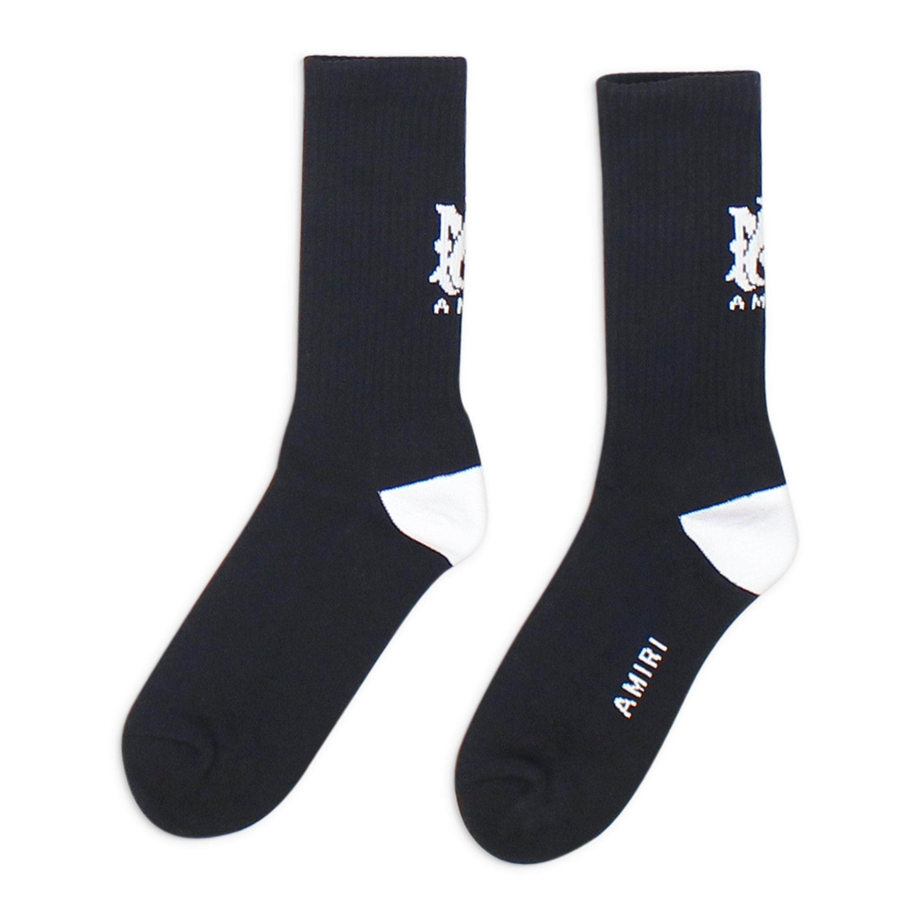 Amiri AMR-XACC-0142/41-42 NWT Amiri MA LOGO Black Socks Size 41-42 $120 AMR-XACC-0142/41-42