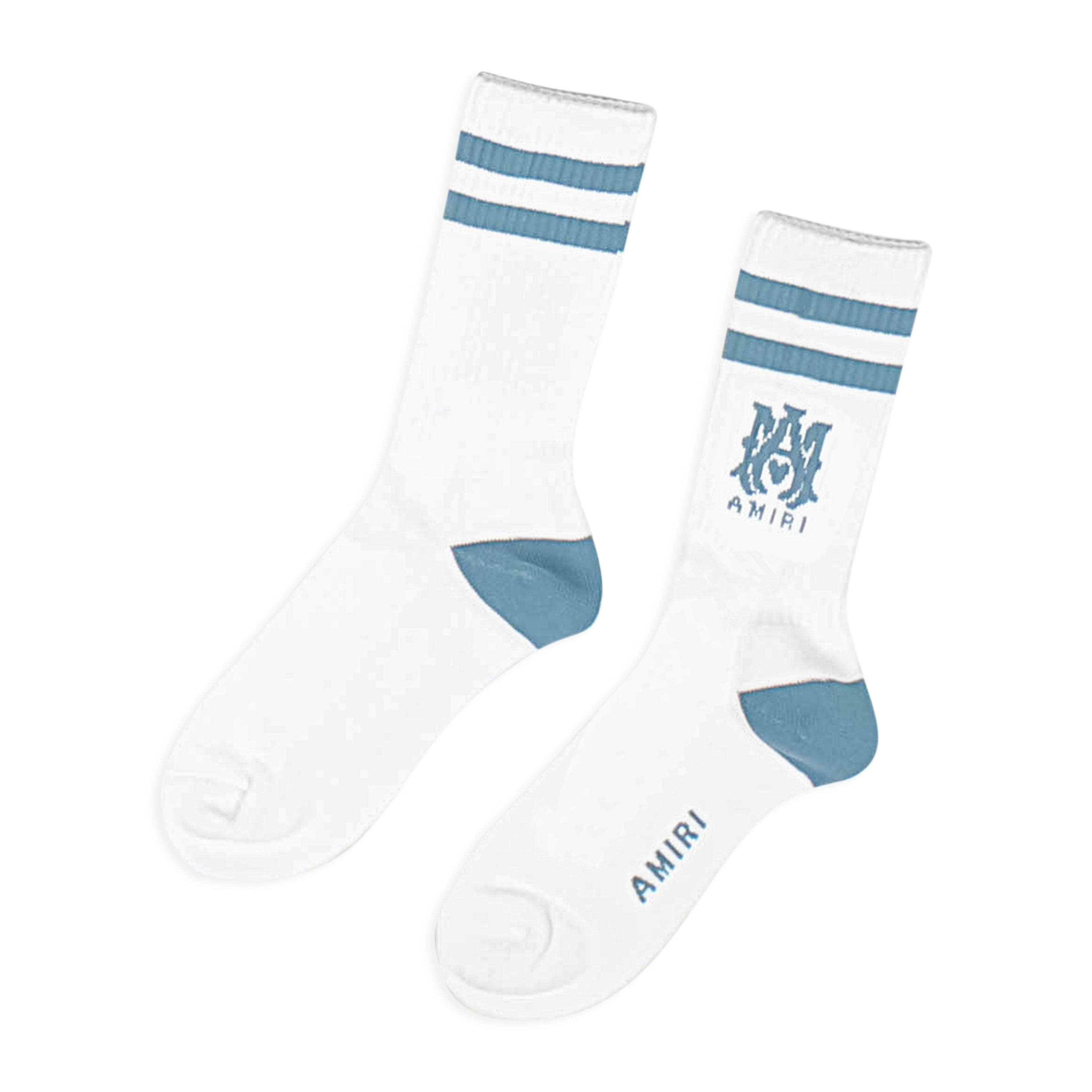 Amiri AMR-XACC-0148/43-44 NWT Amiri MA STRIPED SOCKS Blue Socks Size 43-44 $120 AMR-XACC-0148/43-44