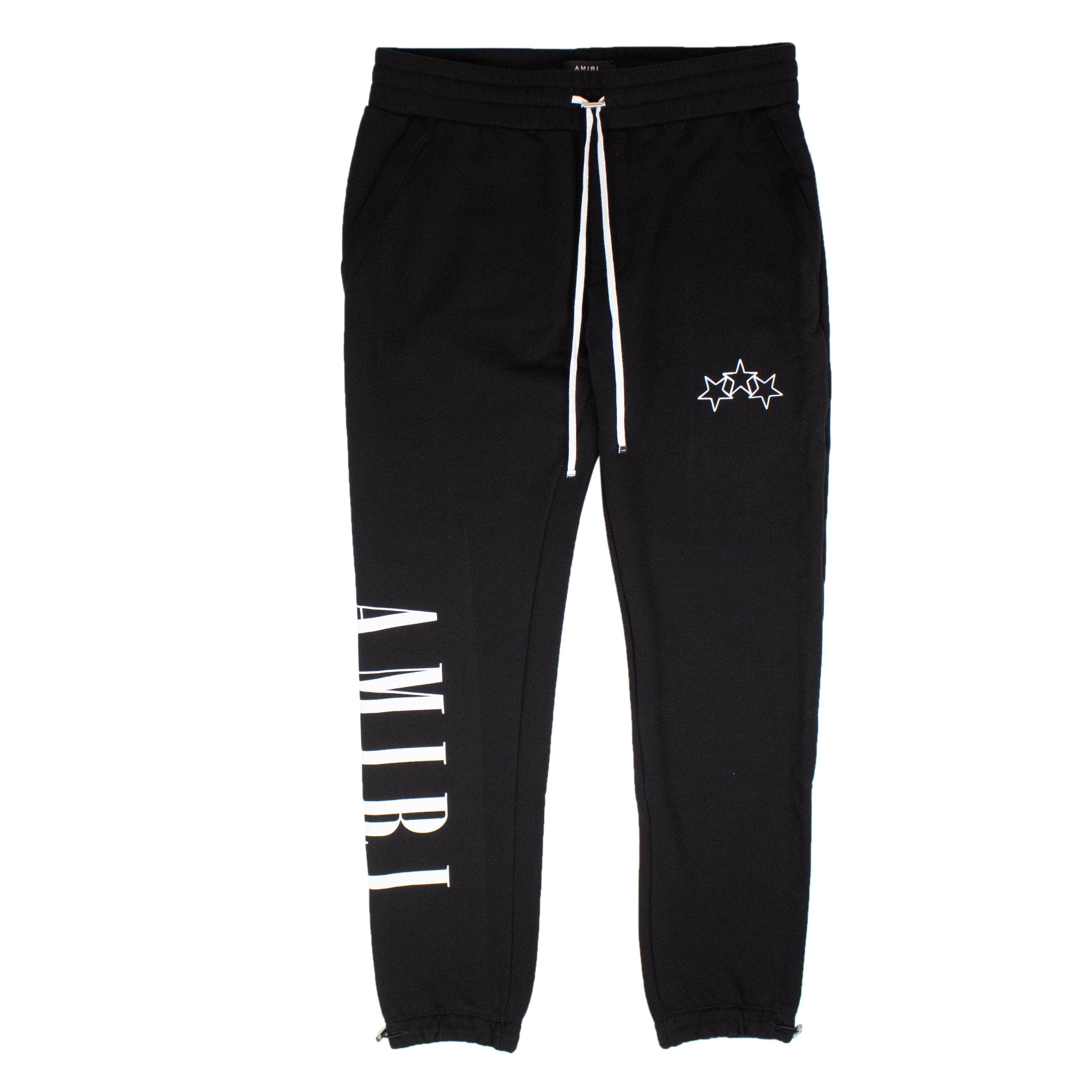 Amiri AMR-XBTM-0074/XS NWT Amiri VERTICAL LOGO SWEATPANTS Black Jogger Sweatpants Size XS $750 AMR-XBTM-0074/XS