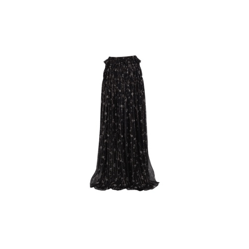 Amiri AMR-XBTM-0121/40 AMR-XBTM-0121/40 Y0W07292CH_BLK Black Amiri Floral Chiffon Maxi Skirt Size 40 AMR-XBTM-0121/40