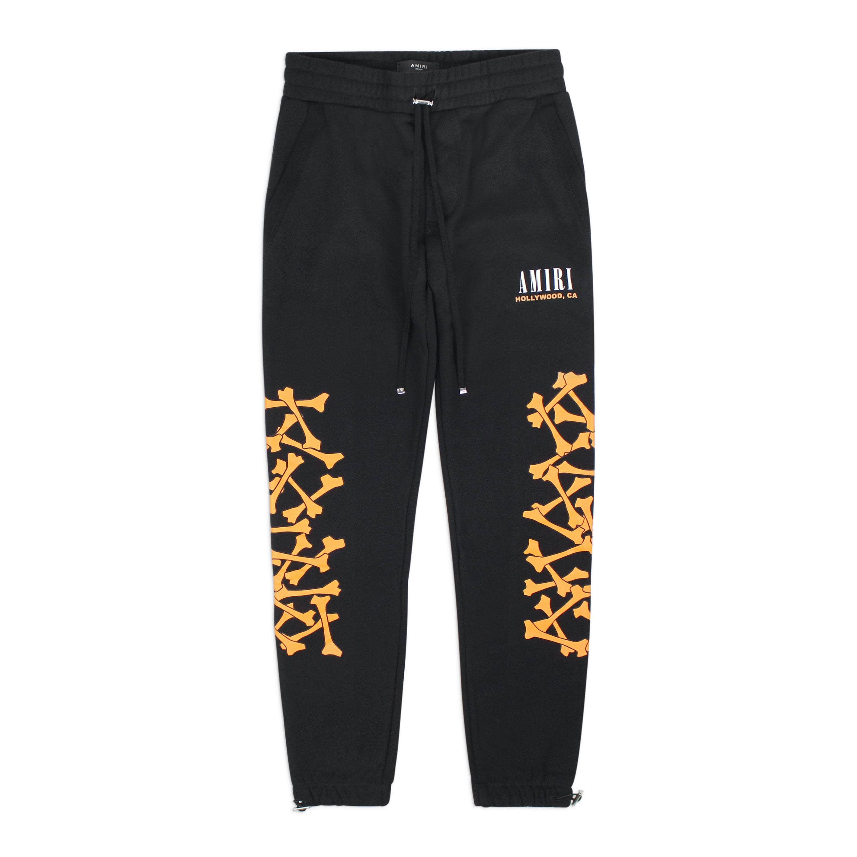 Amiri AMR-XBTM-0146/XS NWT Amiri AMIRI BONES SWEATPANT Black&Orange Jogger Sweatpants Size XS $890 AMR-XBTM-0146/XS