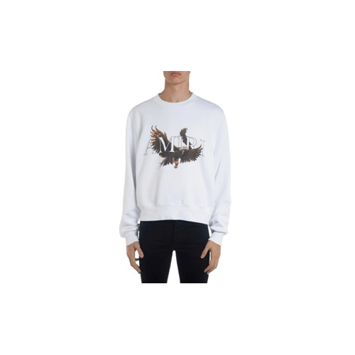 Amiri AMR-XHDS-0068/S NWT AMIRI White Eagle Cotton Crewneck Size S $690 AMR-XHDS-0068/S