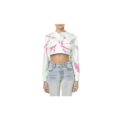 Amiri AMR-XHDS-0110/M AMR-XHDS-0110/M WJSC002_900 Multi Amiri TIE DYE CROPPED CREW Size M AMR-XHDS-0110/M