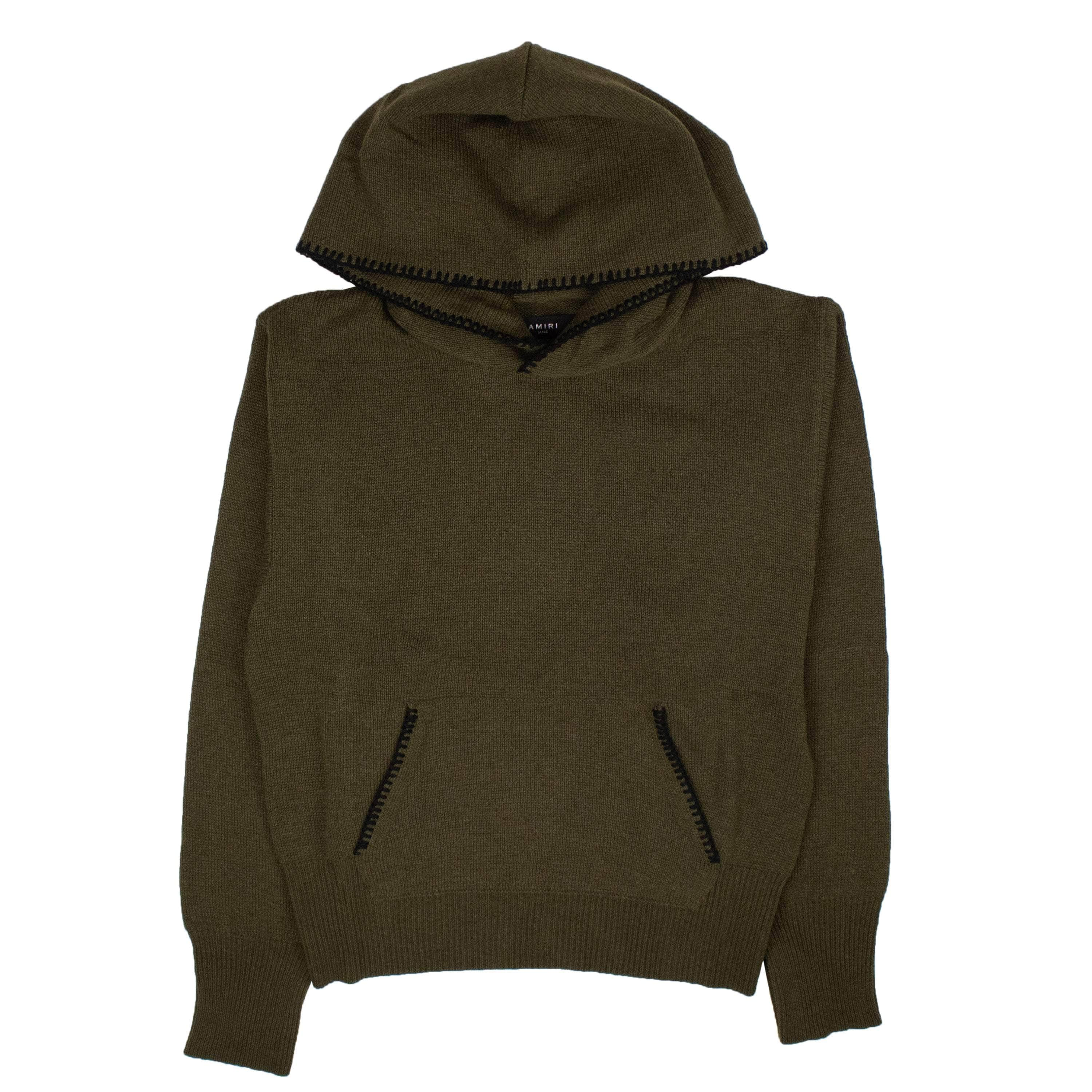 Amiri AMR-XHDS-0112/L NWT AMIRI Green Cashmere Hoodie Size L $1490 AMR-XHDS-0112/L