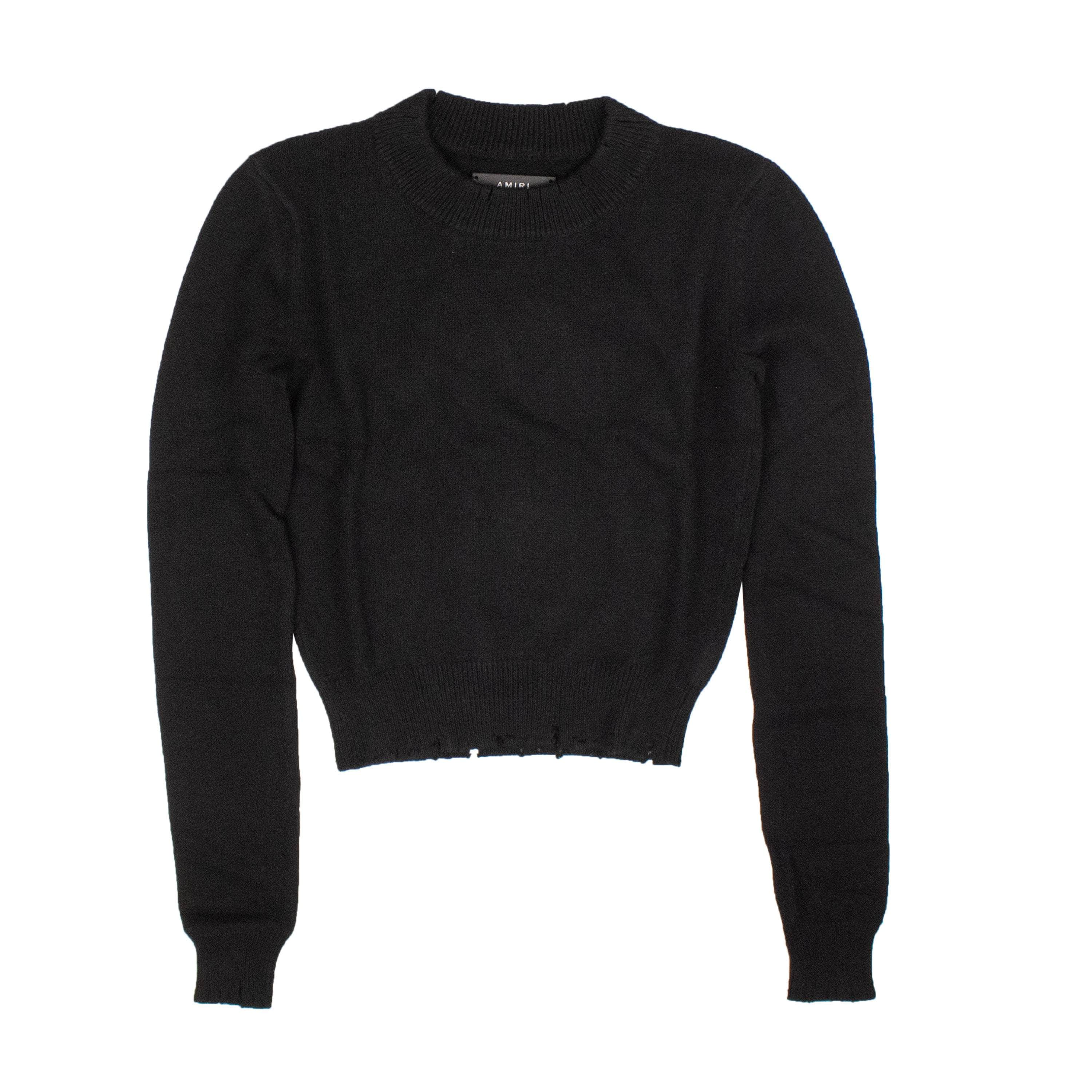 Amiri AMR-XHDS-0113/L NWT AMIRI Black Classic Cashmere Crewneck Size L $890 AMR-XHDS-0113/L