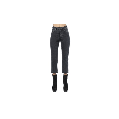 Amiri AMR-XJNS-0065/24 NWT AMIRI Black Cropped Straight Stack Jeans Size 24 $650 AMR-XJNS-0065/24