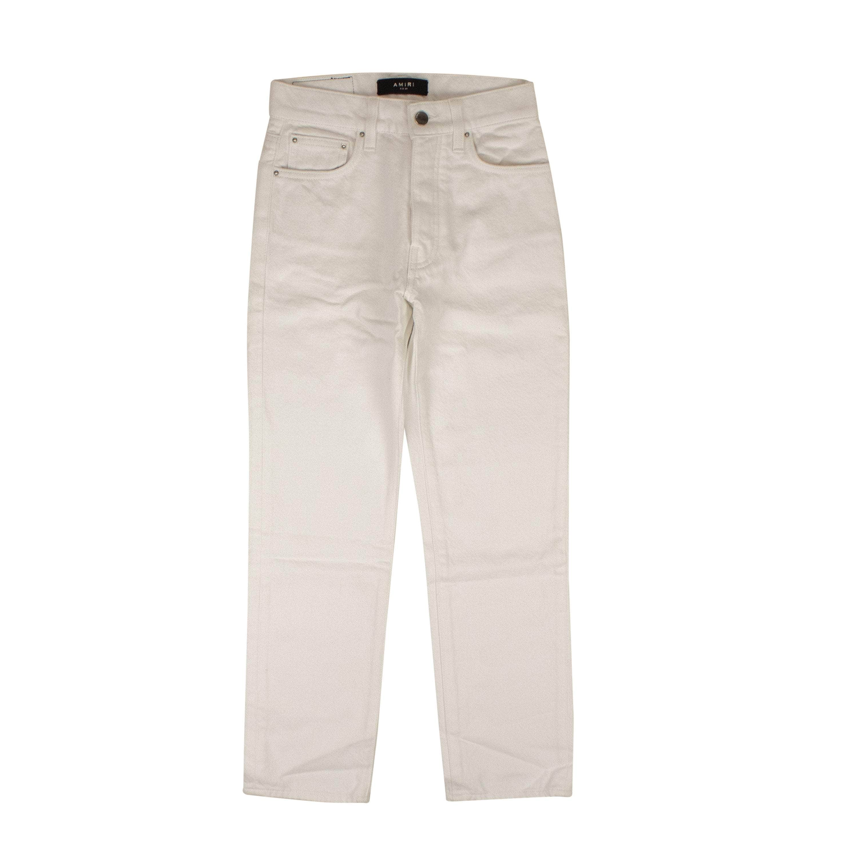 Amiri AMR-XJNS-0066/25 NWT AMIRI White Cropped Straight Stack Jeans Size 25 $650 AMR-XJNS-0066/25