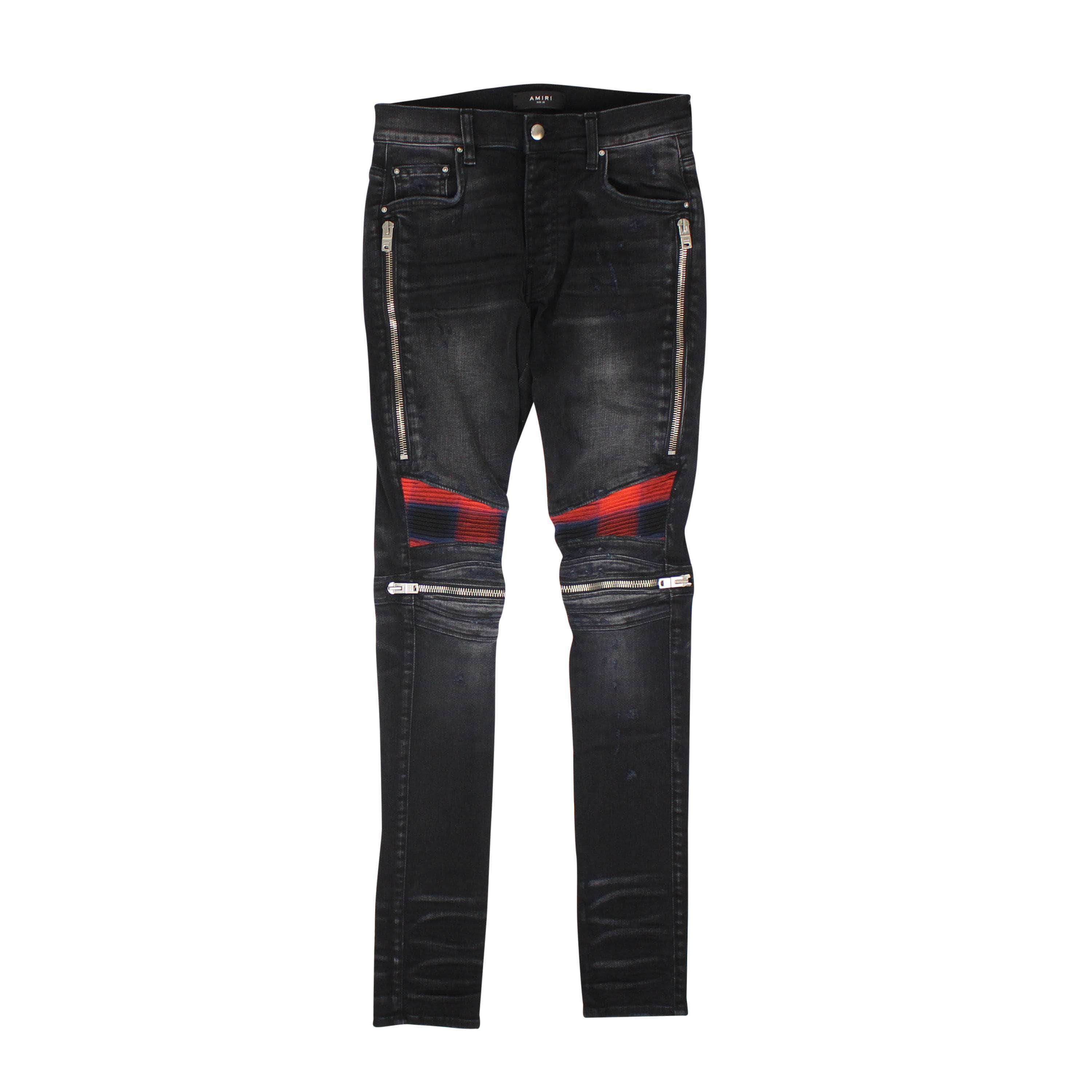 Amiri AMR-XJNS-0093/28 NWT Amiri PLAID MX2 Aged Black Straight-Fit Jeans Size 28 $1190 AMR-XJNS-0093/28