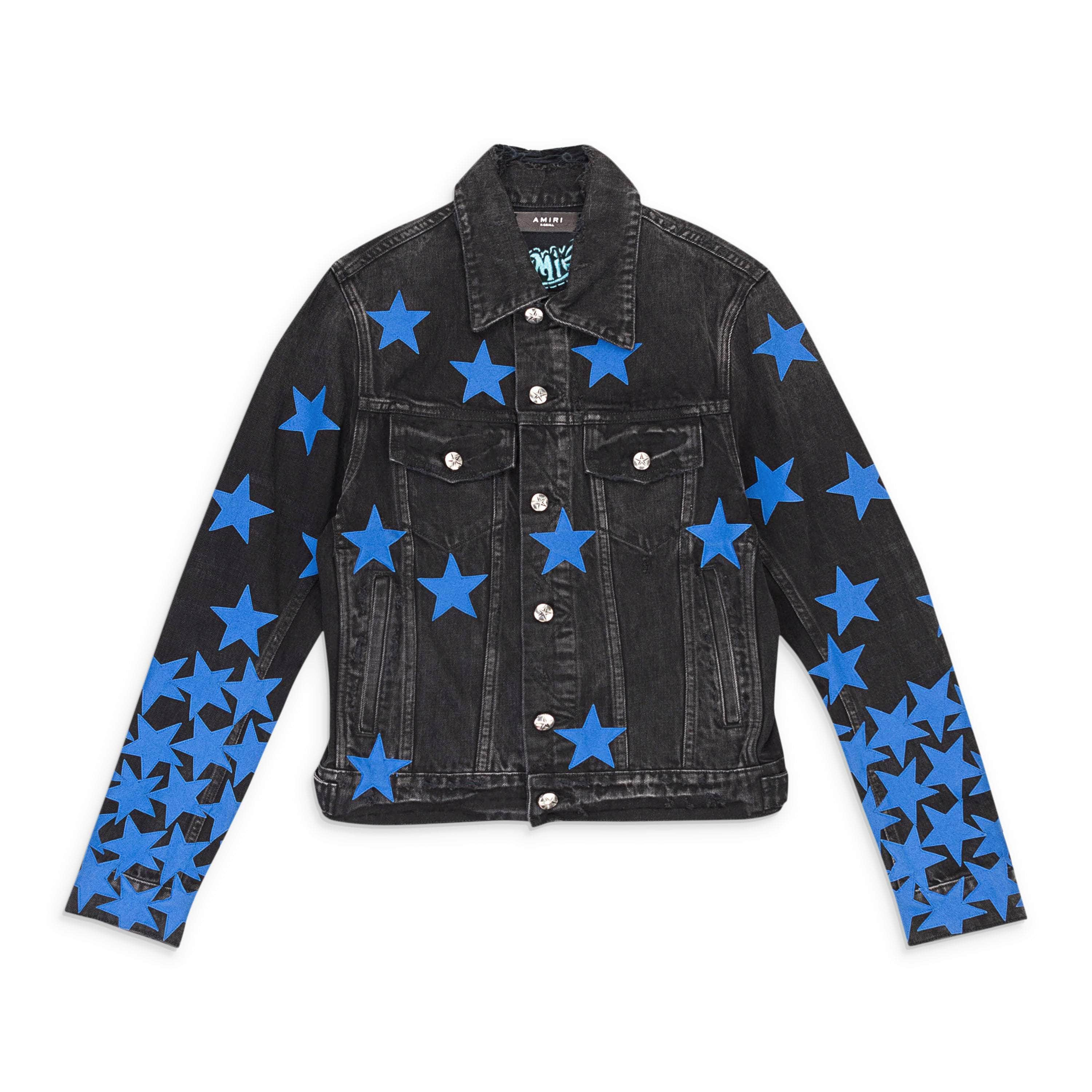 Amiri AMR-XOTW-0060/L NWT Amiri CHEMIST STAR TRUCKER Aged Black Denim Jackets Size L $2490 AMR-XOTW-0060/L