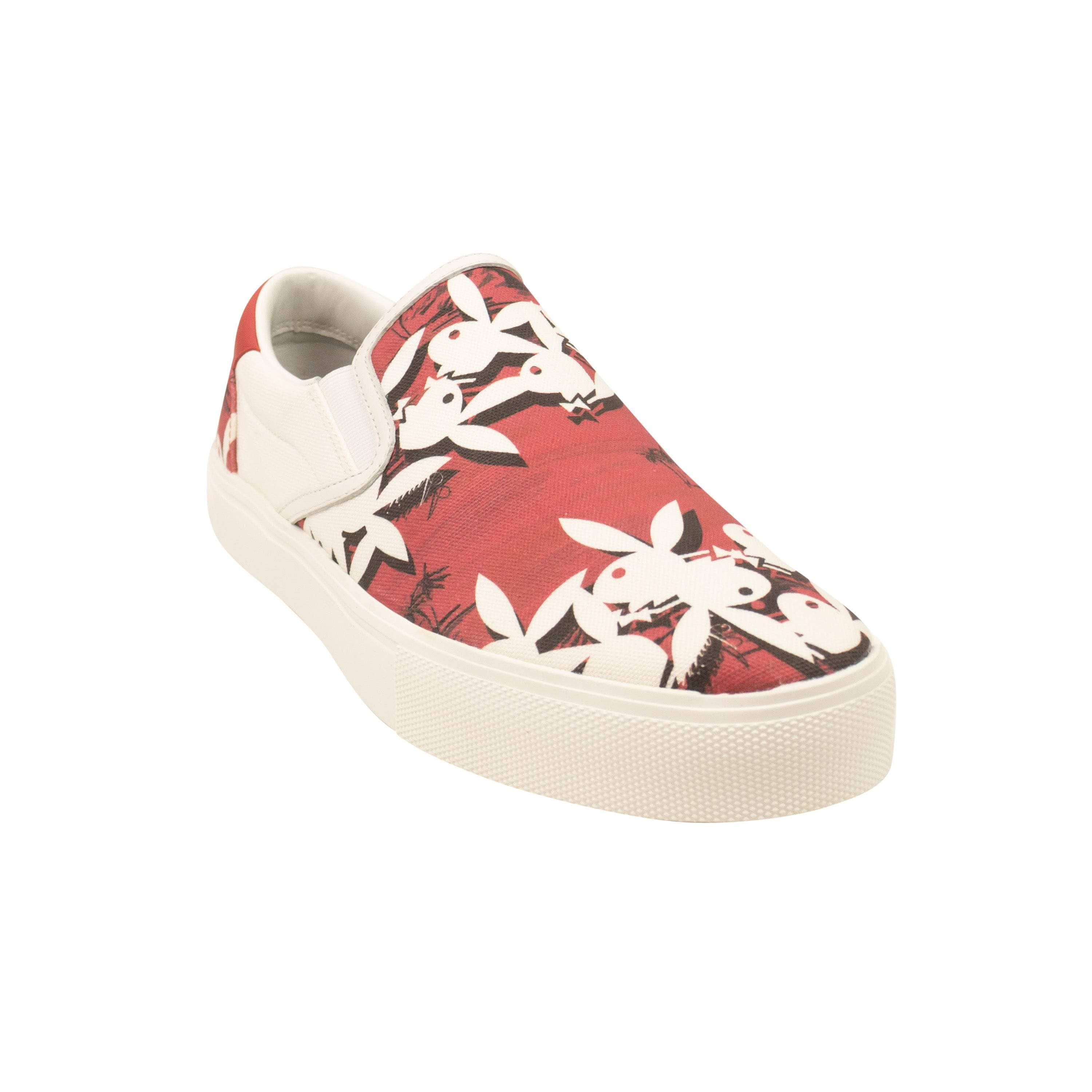 Amiri AMR-XSNK-0020/41 NIB AMIRI Red And White Leather Playboy Slip On Sneakers Size 8/41 $590 AMR-XSNK-0020/41