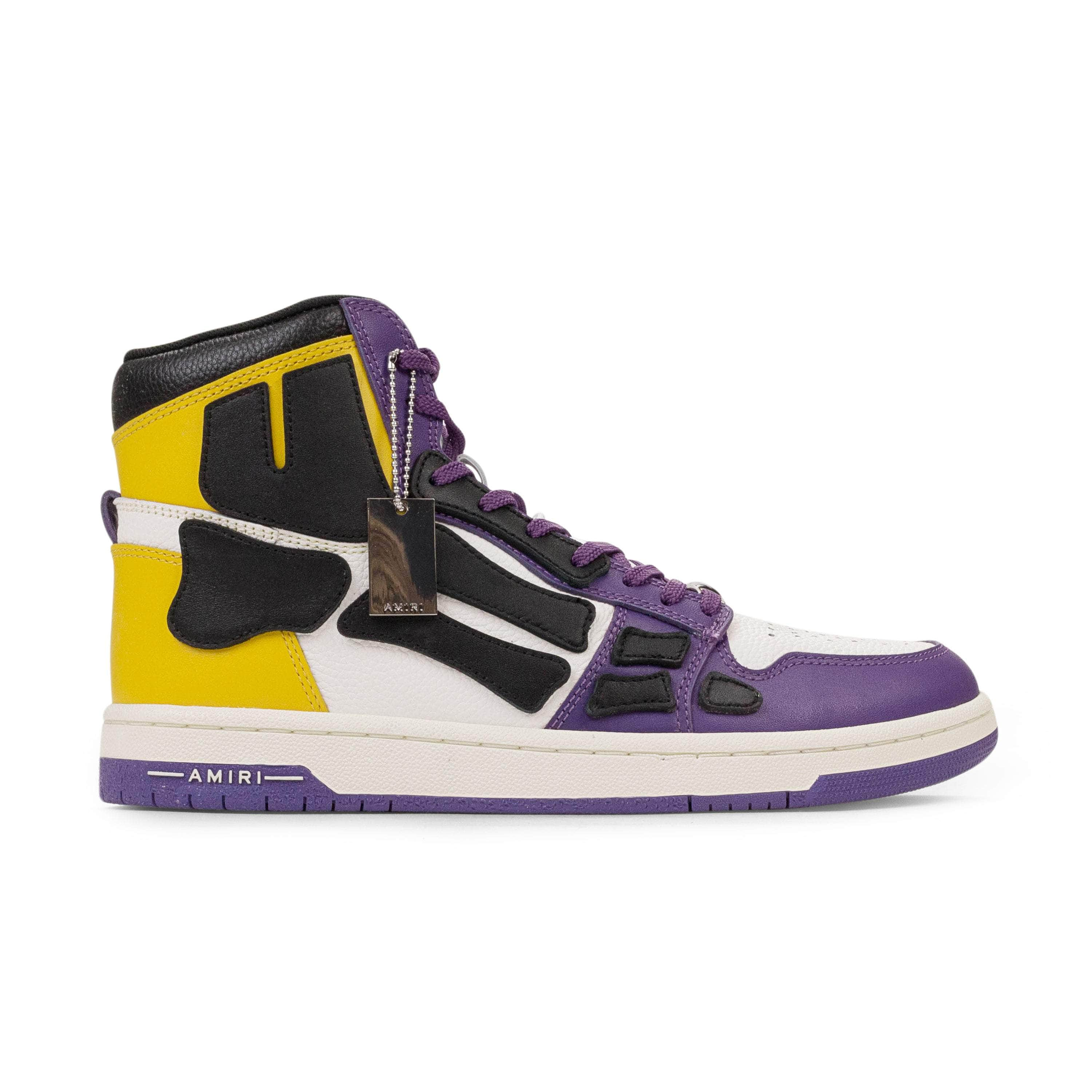 Amiri AMR-XSNK-0033/42 NIB Amiri SKEL TOP HI Purple&White&Gold Sneakers Size 42 $650 AMR-XSNK-0033/42