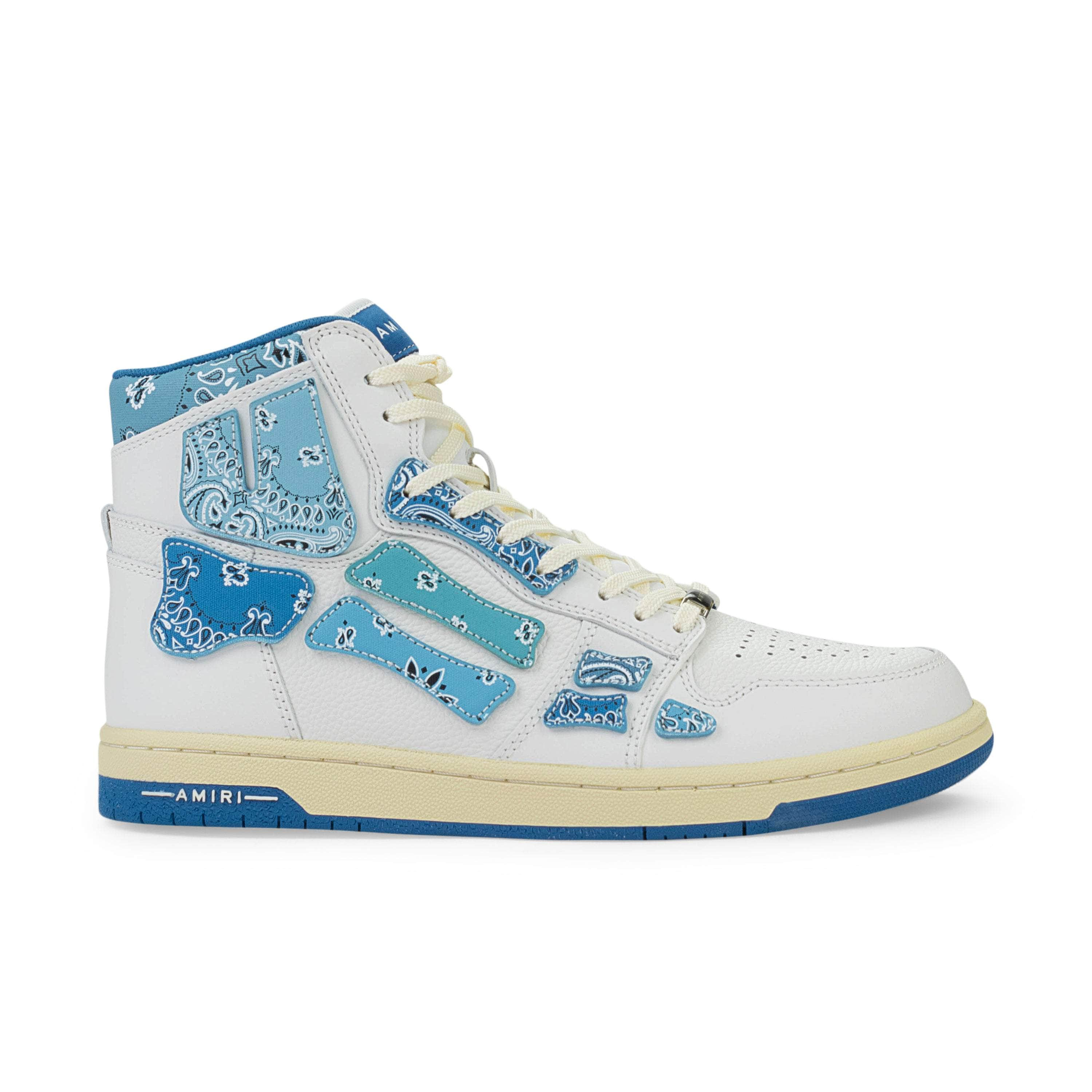 Amiri AMR-XSNK-0043/41 NIB Amiri SKEL TOP HI - BANDANA Blue Sneakers Size 41 $690 AMR-XSNK-0043/41