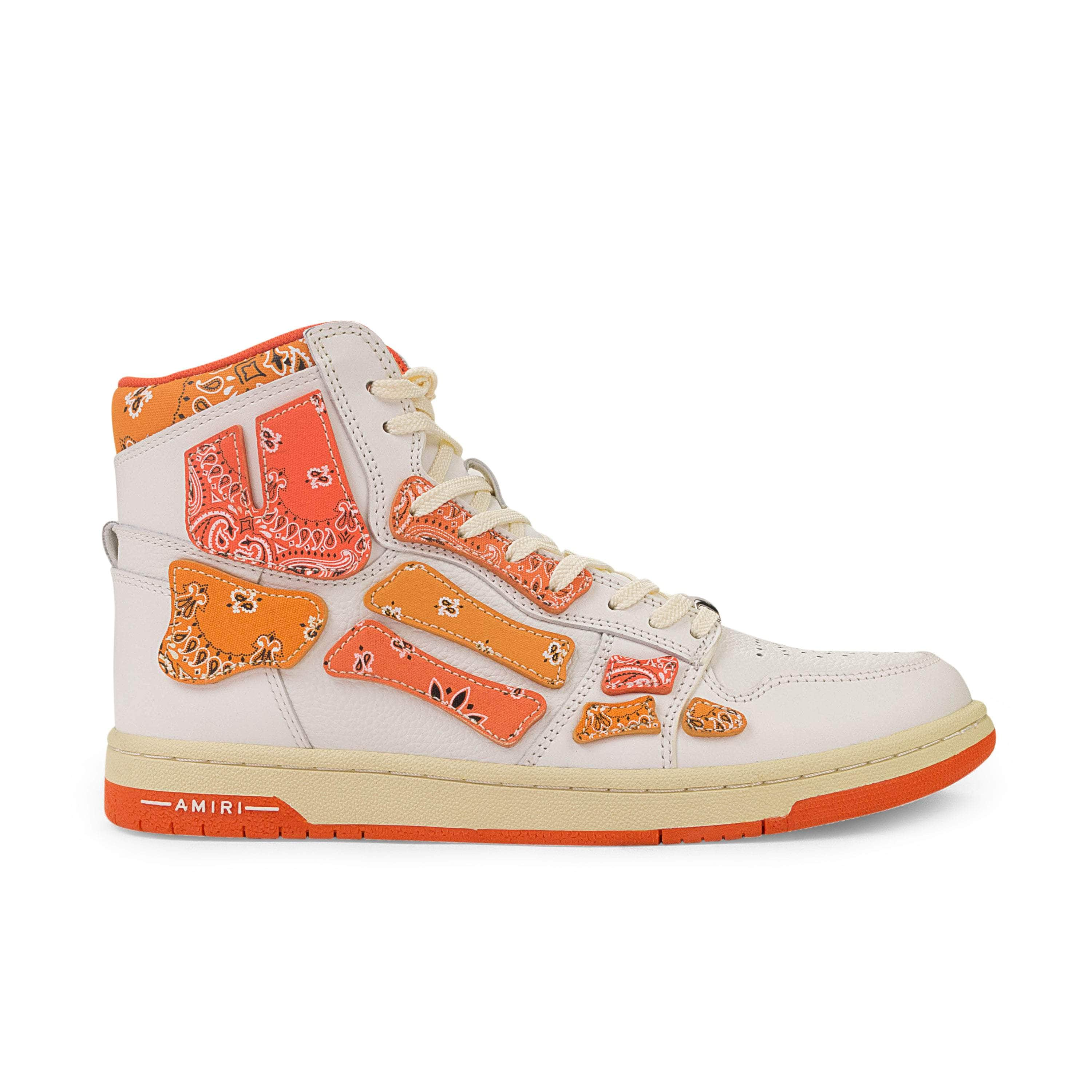 Amiri AMR-XSNK-0044/41 NIB Amiri SKEL TOP HI - BANDANA Orange Sneakers Size 41 $690 AMR-XSNK-0044/41