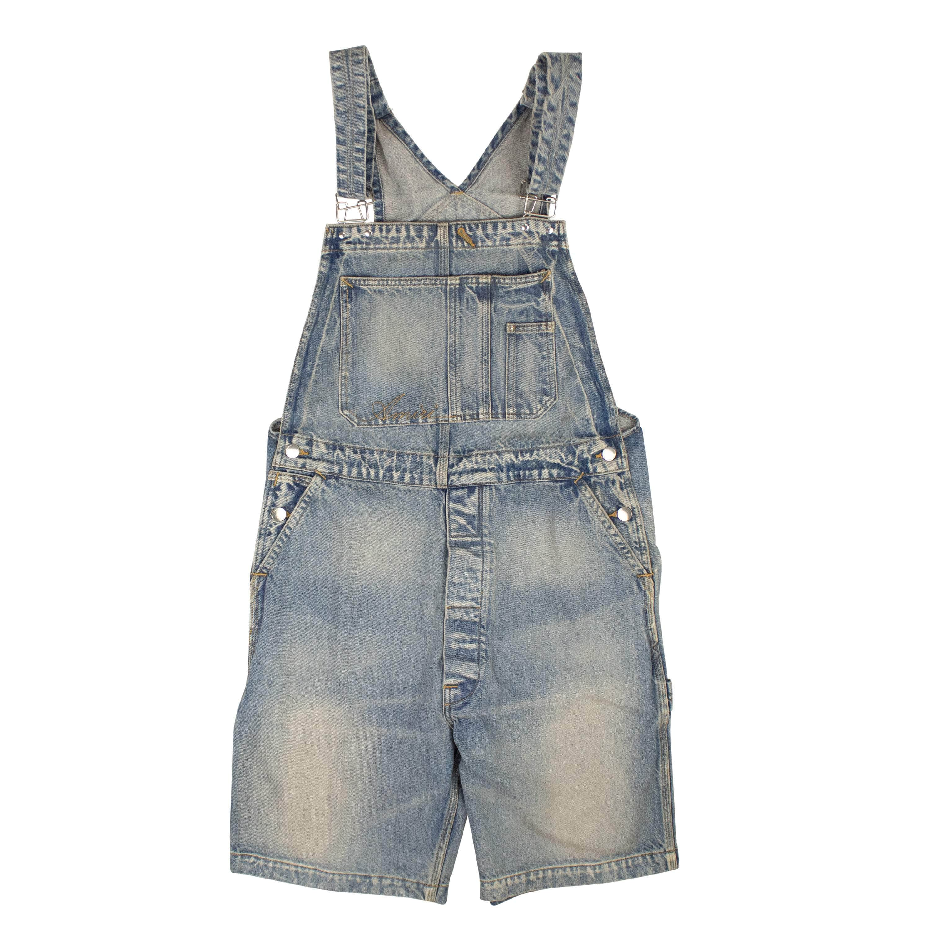 Amiri AMR-XTPS-0129/XXL AMR-XTPS-0129/XXL MDO002_468 Blue Amiri BERMUDA OVERALLS / TOPSTITCH Size XXL AMR-XTPS-0129/XXL