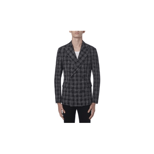 Amiri AMR-XTPS-0130/44 NWT AMIRI Black & Grey Buckle Double Breasted Blazer Size 44 $1990 AMR-XTPS-0130/44