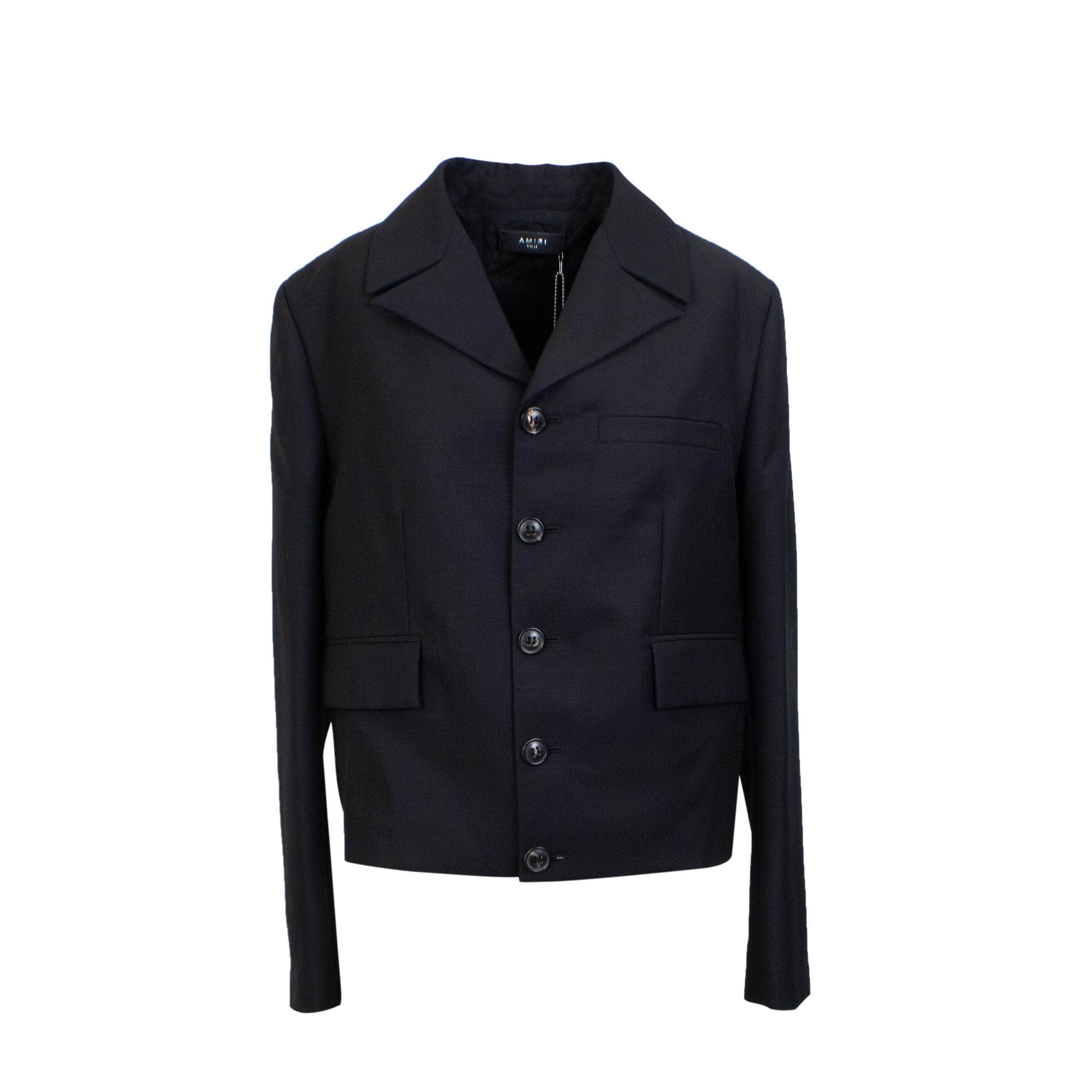 Amiri AMR-XTPS-0131/48 NWT AMIRI Black Mohair Cadet Jacket Size 48 $2190 AMR-XTPS-0131/48