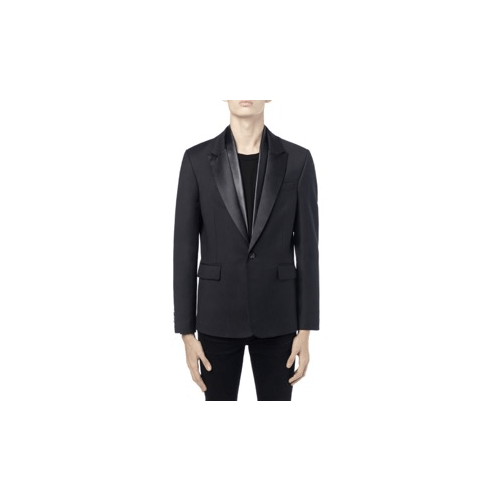 Amiri AMR-XTPS-0136/48 NWT AMIRI Black Leather Scarf Blazer Size 48 $2090 AMR-XTPS-0136/48