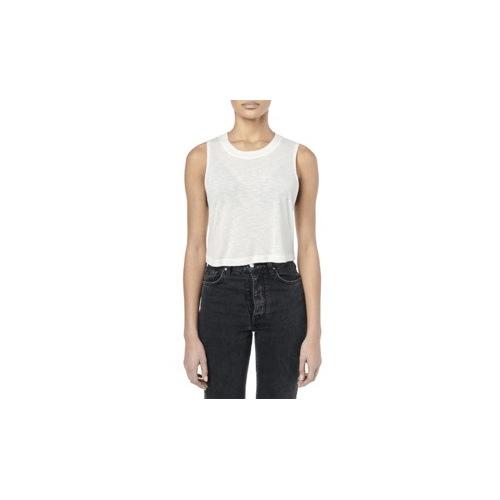 Amiri AMR-XTPS-0203/M NWT AMIRI White Ribbed Crop Muscle Jersey Tank Top Size M $230 AMR-XTPS-0203/M