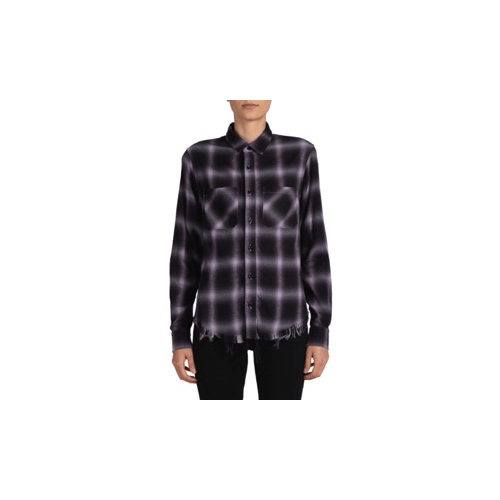 Amiri AMR-XTPS-0225/L NWT AMIRI Black & White Shadow Plaid Shirt Size L $690 AMR-XTPS-0225/L