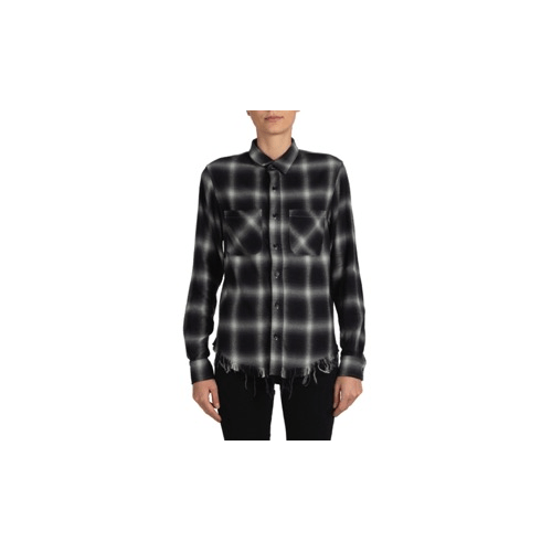 Amiri AMR-XTPS-0226/XS NWT AMIRI Green & White AMIRI Shadow Plaid Blouse Size XS $690 AMR-XTPS-0226/XS