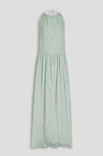 Amiri AMR-XTPS-0233/38 AMR-XTPS-0233/38 Y0W08238FC_PLI Green Amiri Stars Fil Coupe Halter Dress Size 38 AMR-XTPS-0233/38