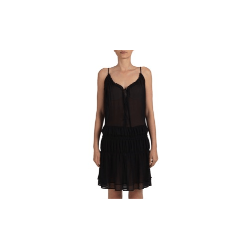 Amiri AMR-XTPS-0242/36 NWT AMIRI Black Crinkle Chiffon Slip Dress Size 0/36 $1190 AMR-XTPS-0242/36