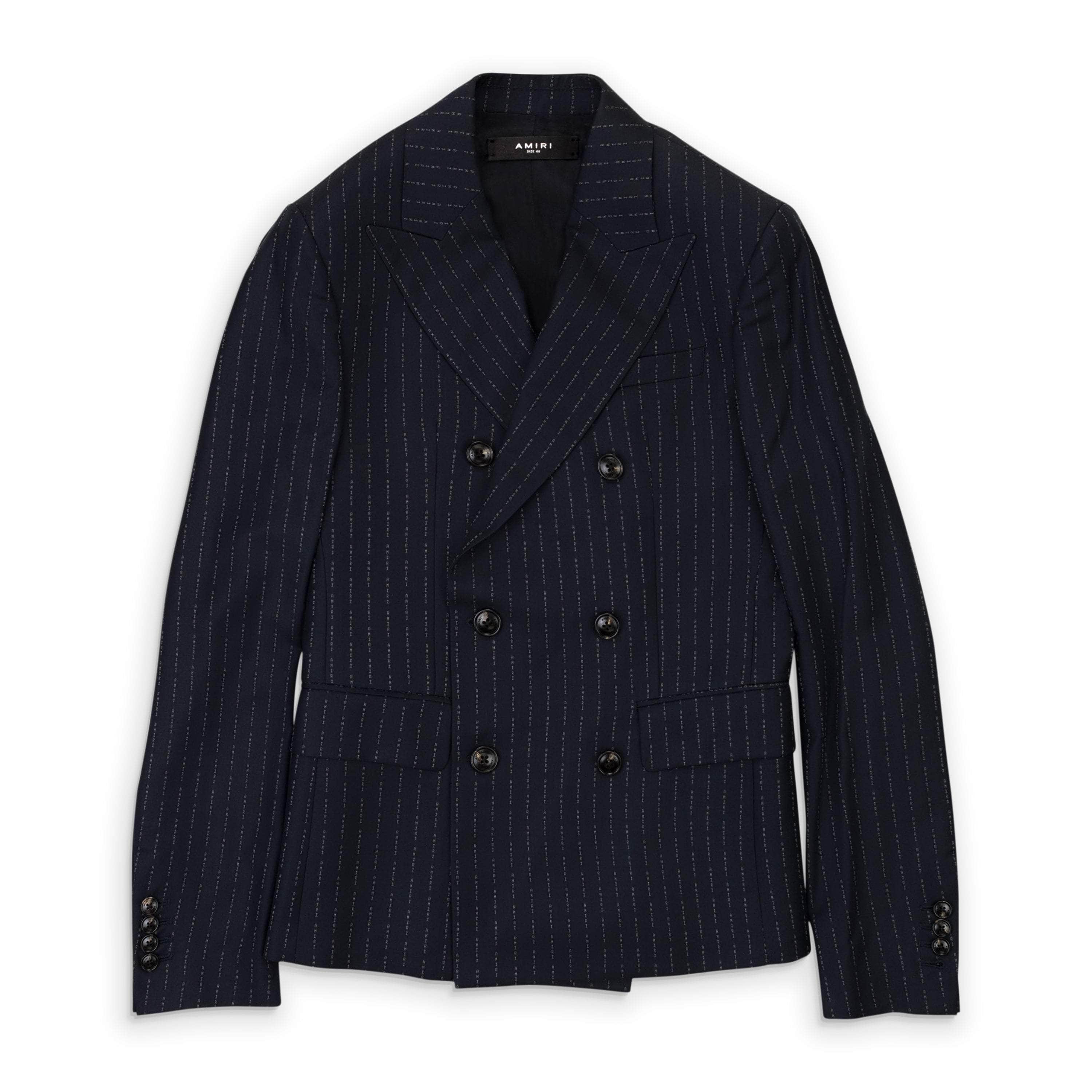 Amiri AMR-XTPS-0250/48 NWT Amiri Navy Double Breasted Jacket BLAZER Size 48 $2490 AMR-XTPS-0250/48