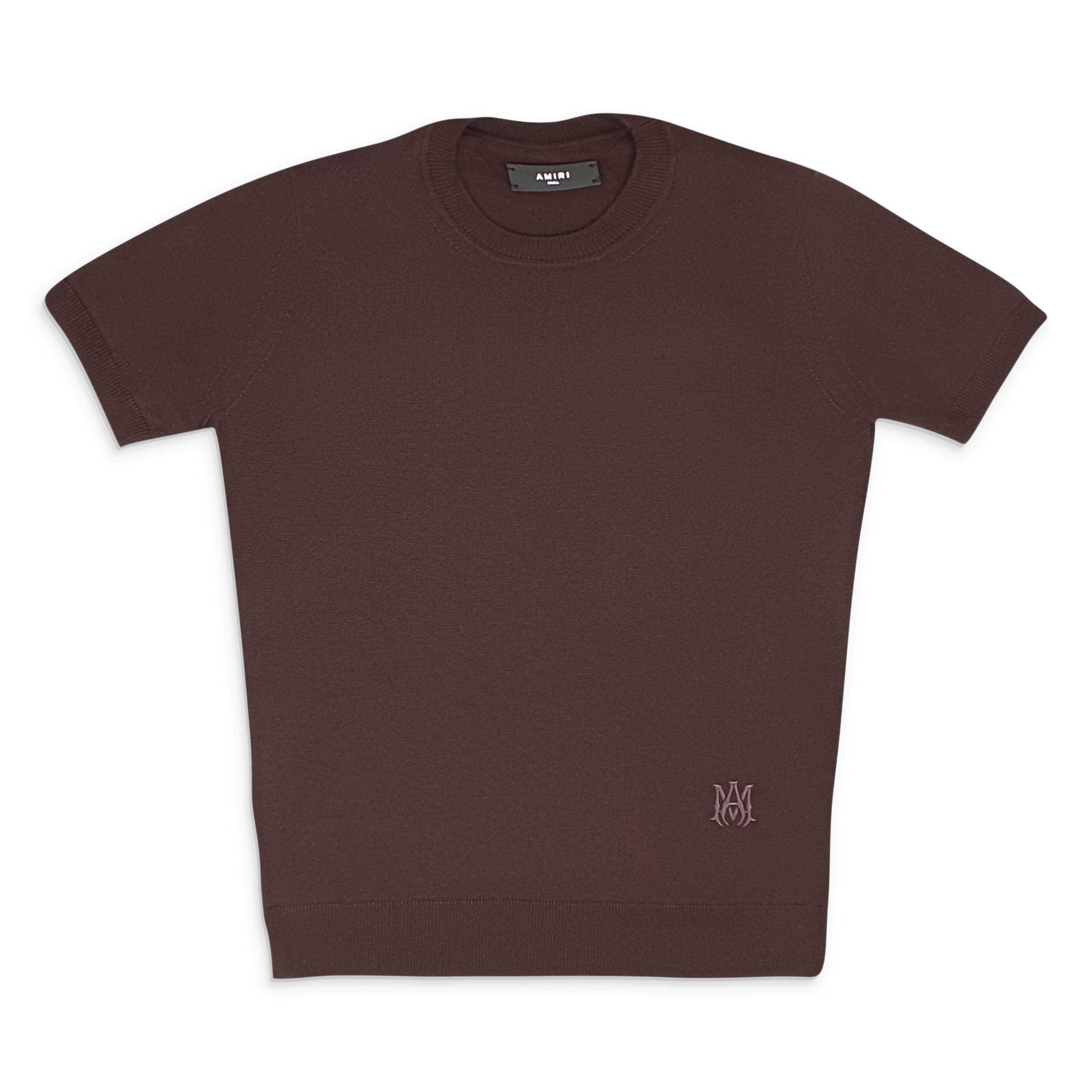 Amiri AMR-XTSH-0136/L NWT Amiri MA EMBROIDERED TEE Brown T-shirts Size L $790 AMR-XTSH-0136/L