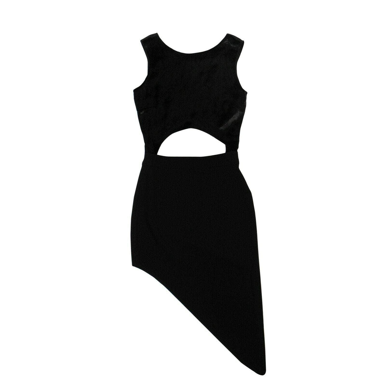 Baja East 69LE-1838/0 NWT BAJA EAST Black Galaxy Cut Out Assymetric Dress Size 0 $1495 69LE-1838/0