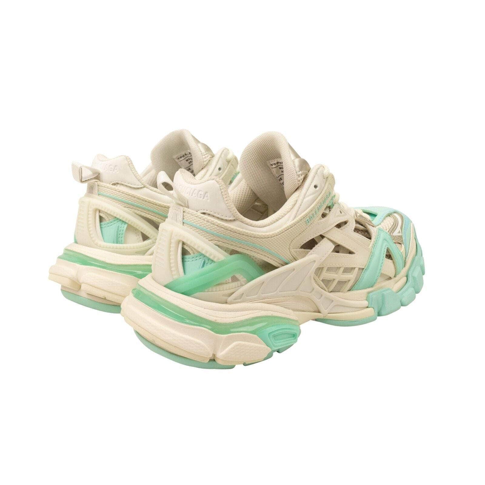 Balenciaga 1000-2000, balenciaga, channelenable-all, chicmi, couponcollection, gender-womens, main-shoes, size-36, size-38, size-39 White And Green Track 2 Sneakers