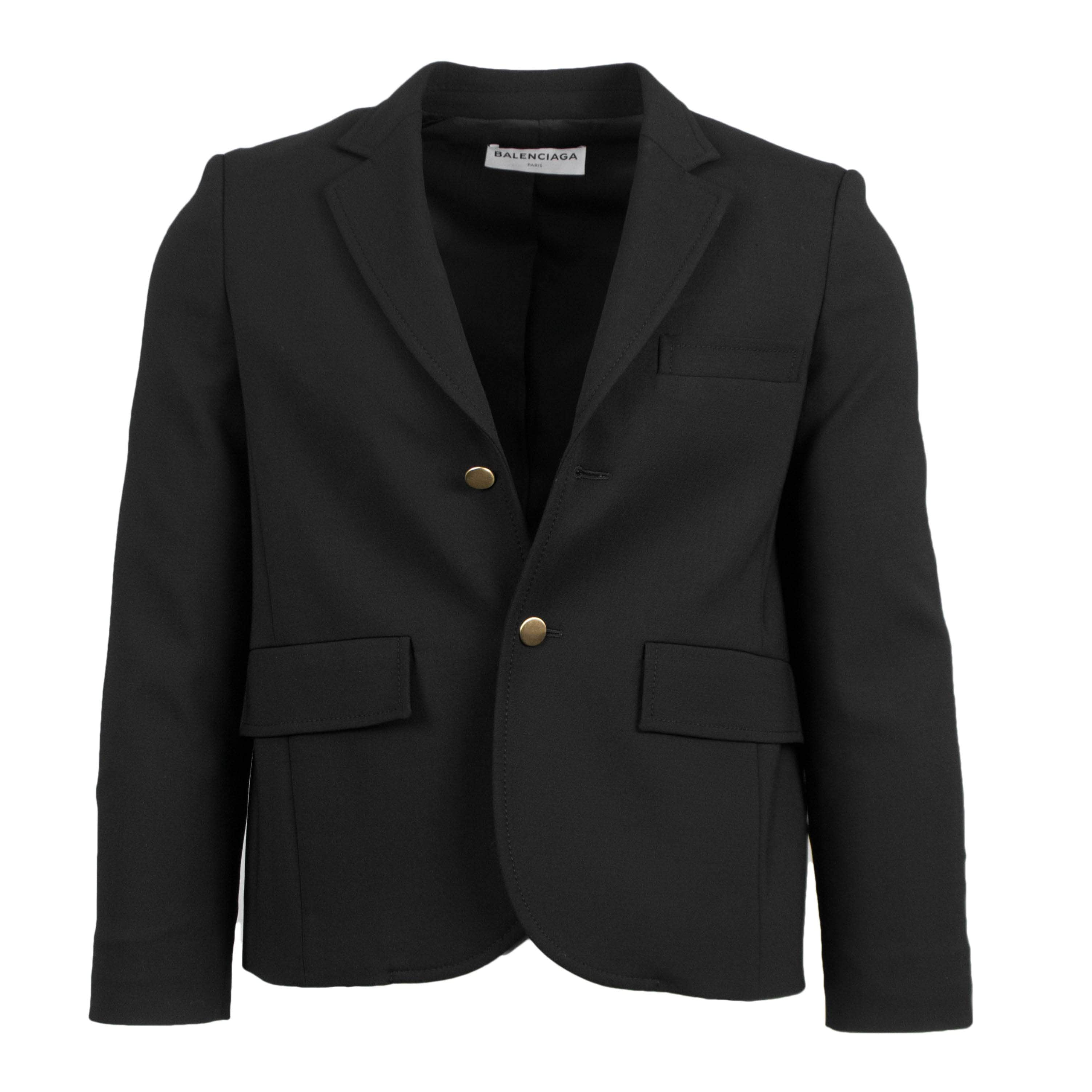 Balenciaga 57BD-815/0 NWT BALENCIAGA Black Wool Blend 2 Button Sport Coat Blazer Size 36/0 57BD-815/0